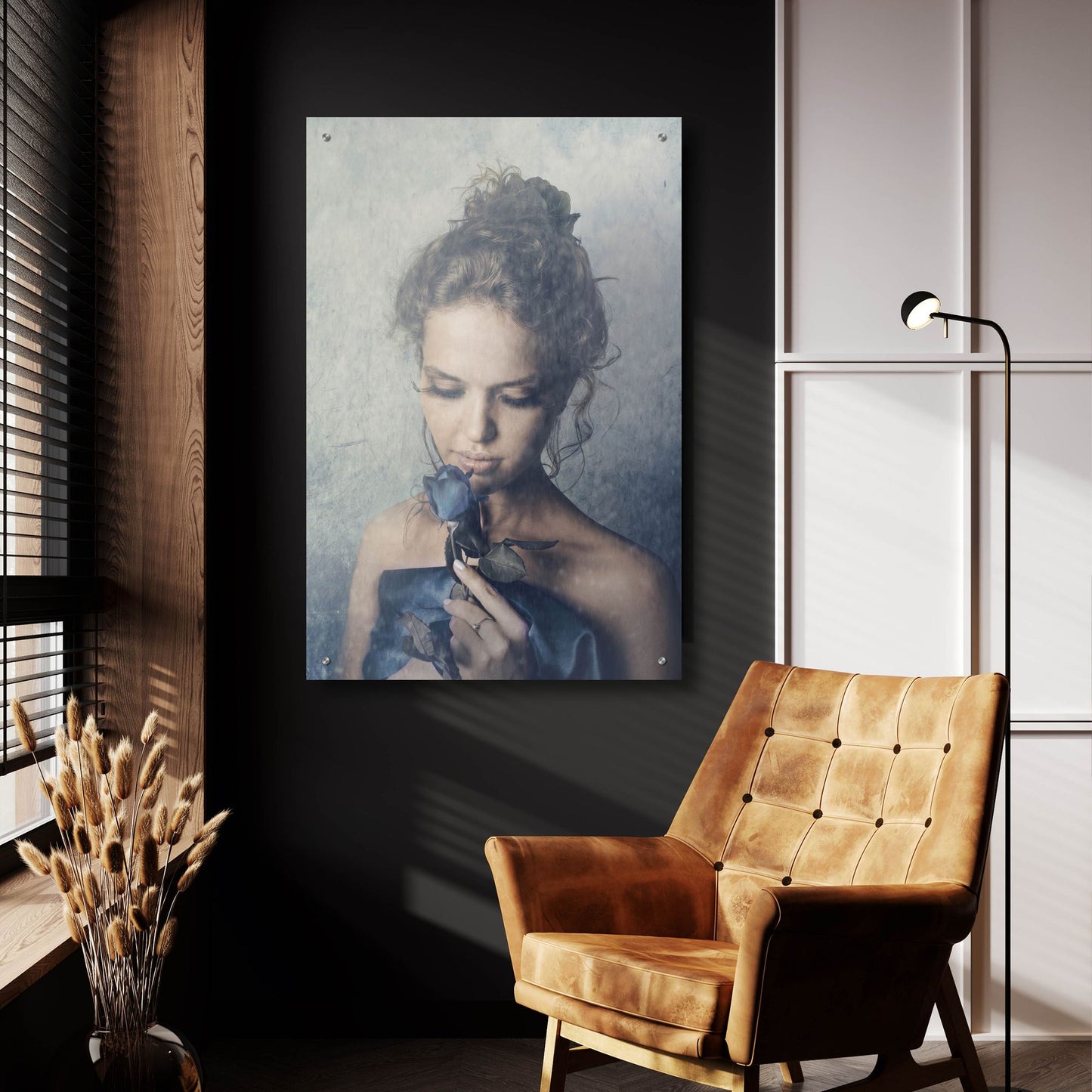 Epic Art 'Dark Rose' by Photoinc Studio, Acrylic Glass Wall Art,24x36