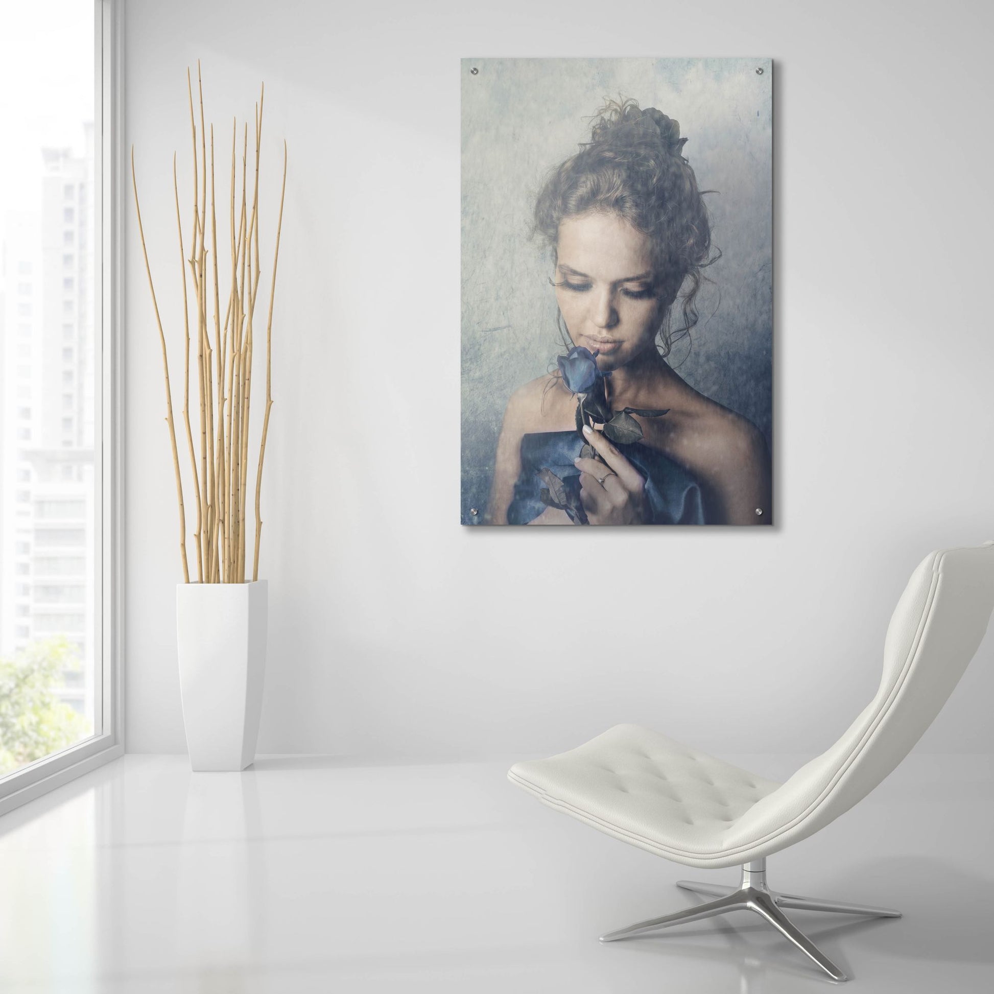 Epic Art 'Dark Rose' by Photoinc Studio, Acrylic Glass Wall Art,24x36