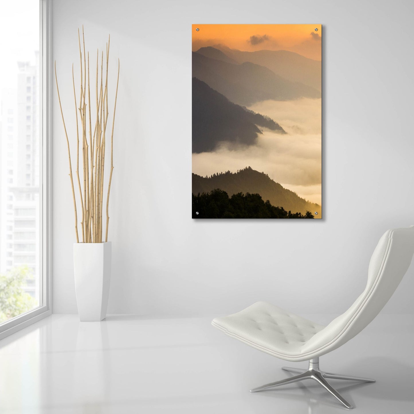 Epic Art 'Dusty Morning' by Photoinc Studio, Acrylic Glass Wall Art,24x36