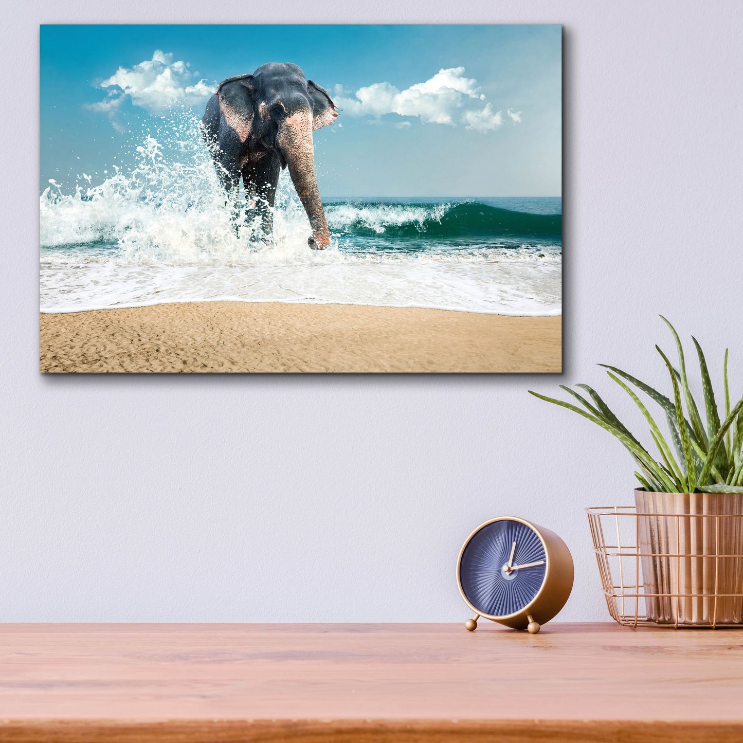 Epic Art 'Elephant' by Photoinc Studio, Acrylic Glass Wall Art,16x12