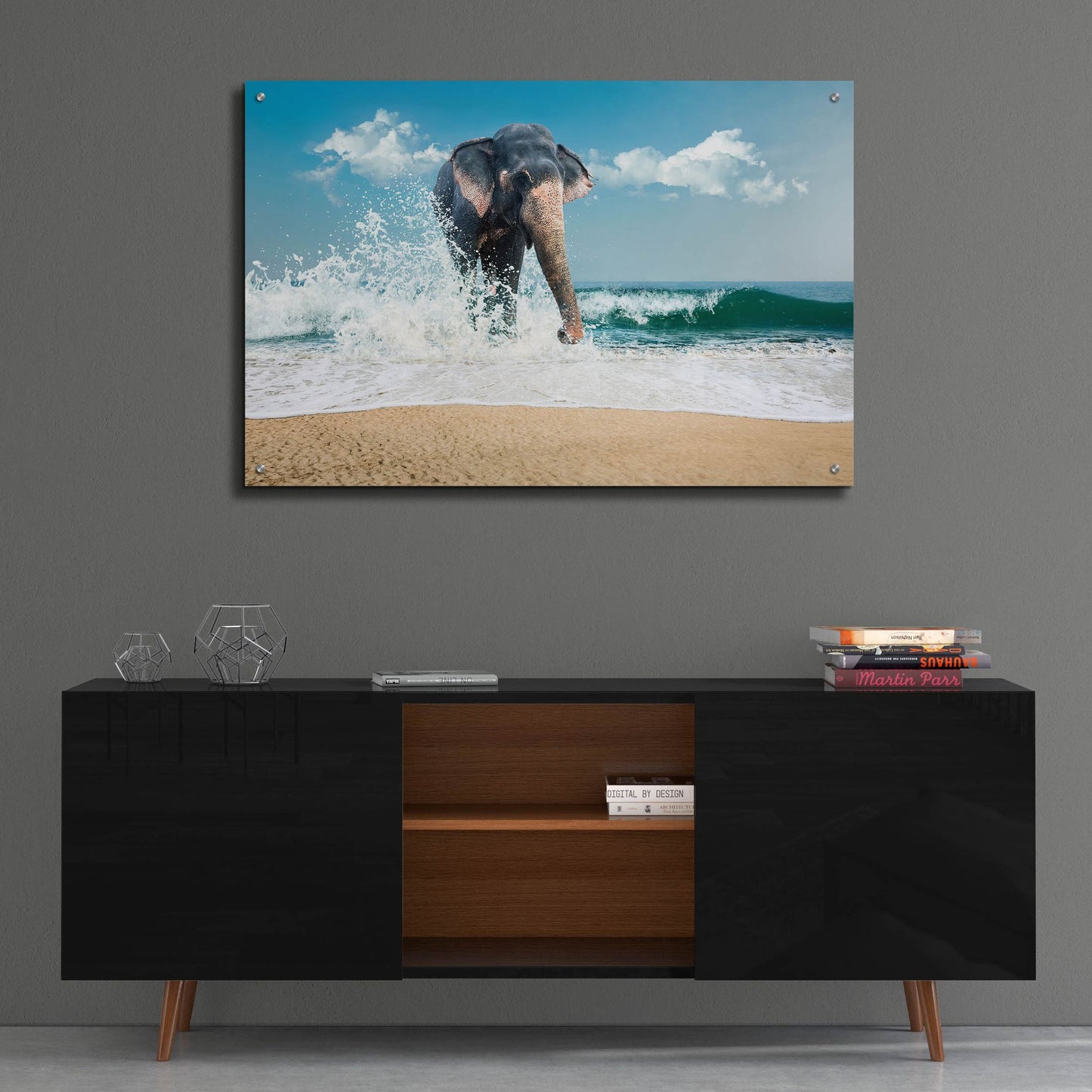 Epic Art 'Elephant' by Photoinc Studio, Acrylic Glass Wall Art,36x24