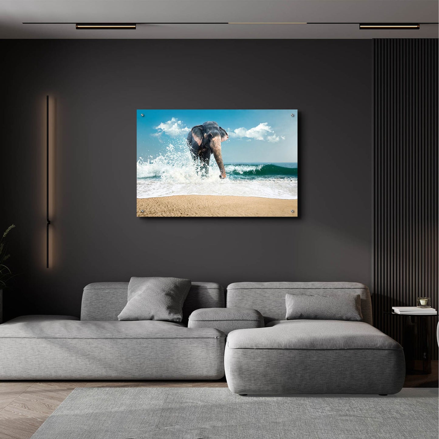 Epic Art 'Elephant' by Photoinc Studio, Acrylic Glass Wall Art,36x24