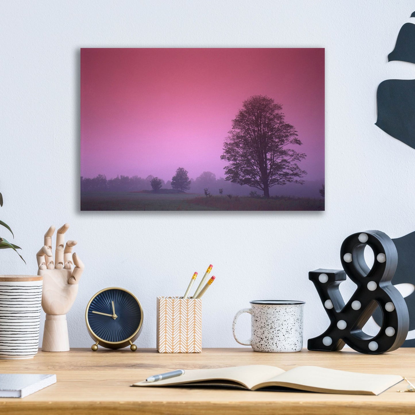 Epic Art 'Evening Fields' by Photoinc Studio, Acrylic Glass Wall Art,16x12