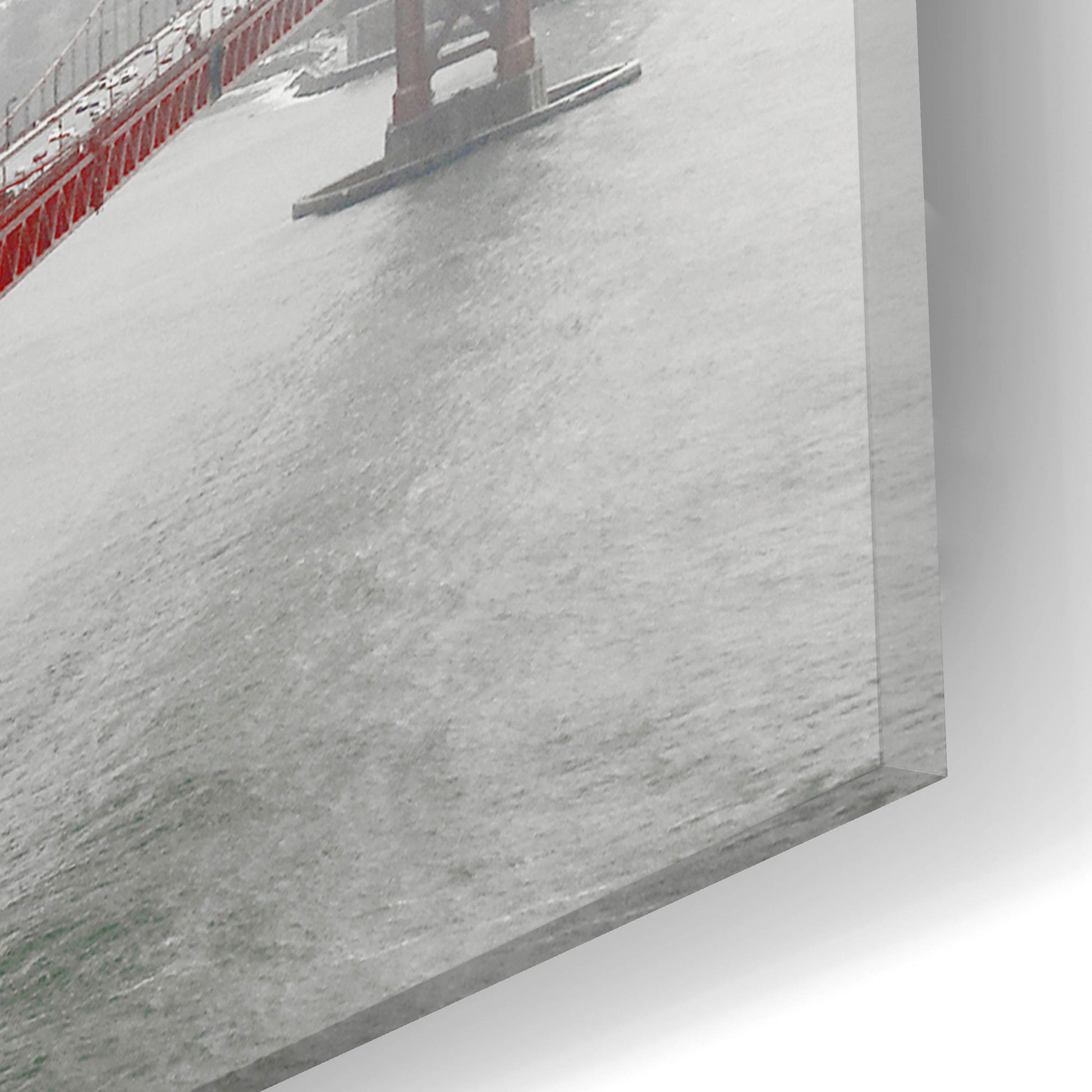Epic Art 'Golden Gate Bridge In Fog' by Photoinc Studio, Acrylic Glass Wall Art,16x12