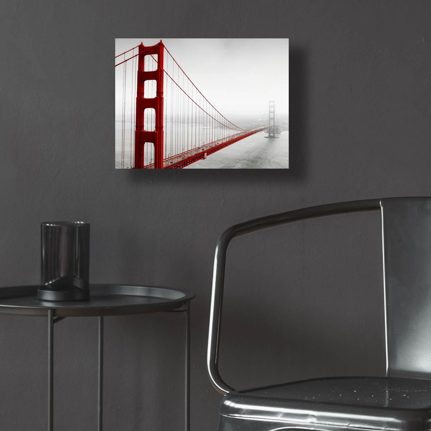 Epic Art 'Golden Gate Bridge In Fog' by Photoinc Studio, Acrylic Glass Wall Art,16x12