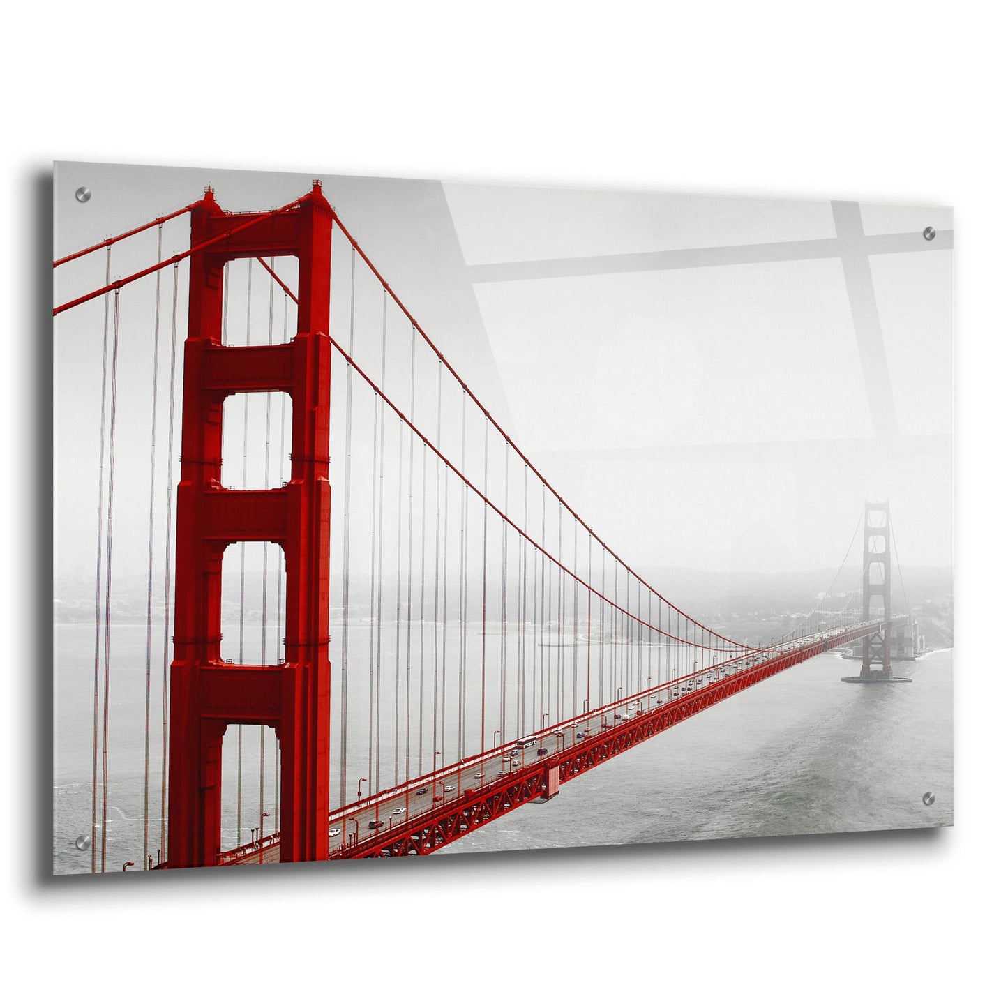 Epic Art 'Golden Gate Bridge In Fog' by Photoinc Studio, Acrylic Glass Wall Art,36x24