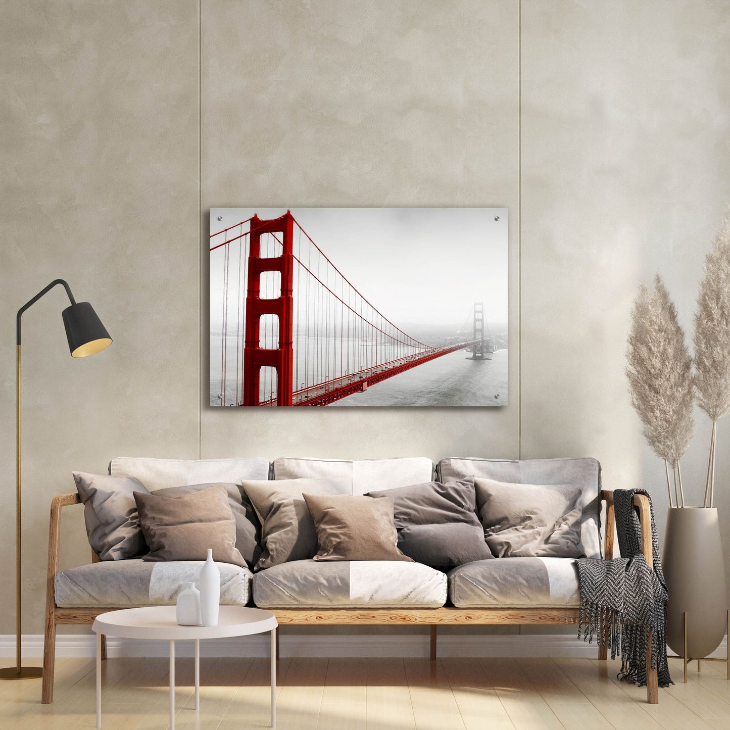 Epic Art 'Golden Gate Bridge In Fog' by Photoinc Studio, Acrylic Glass Wall Art,36x24