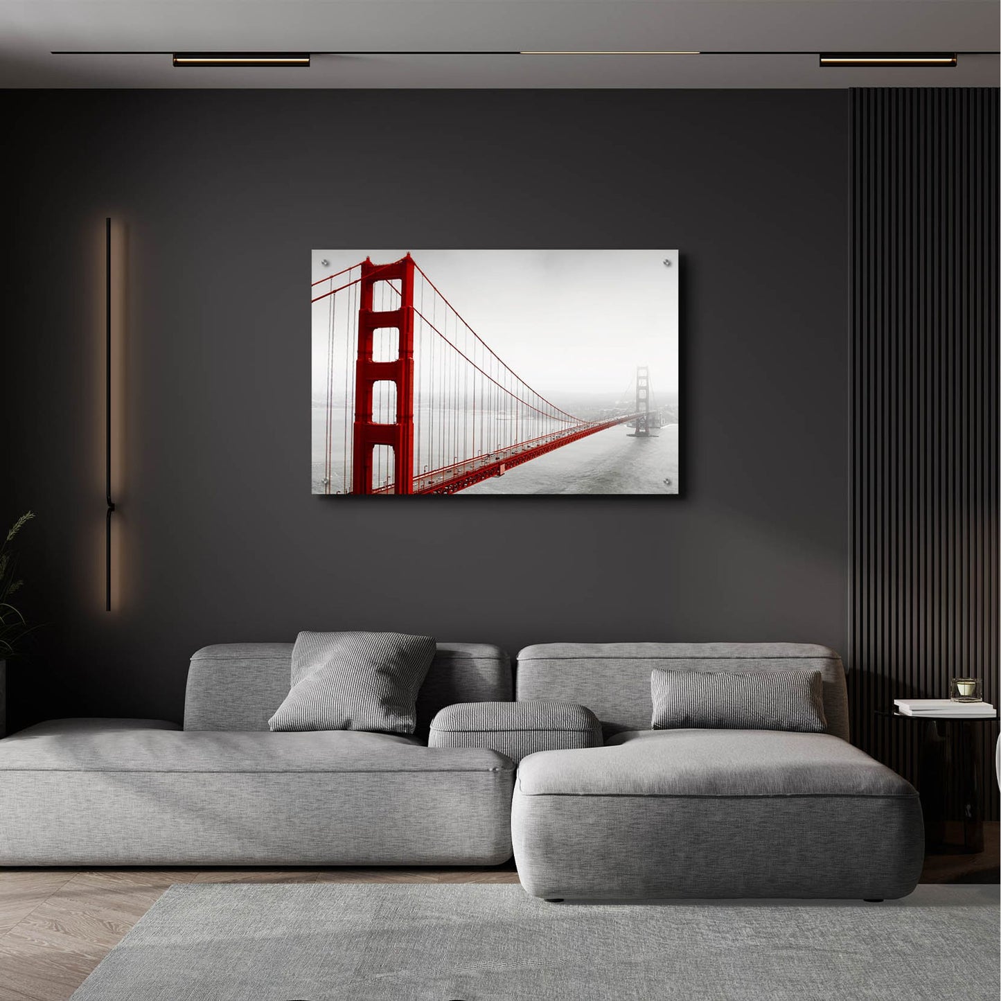 Epic Art 'Golden Gate Bridge In Fog' by Photoinc Studio, Acrylic Glass Wall Art,36x24