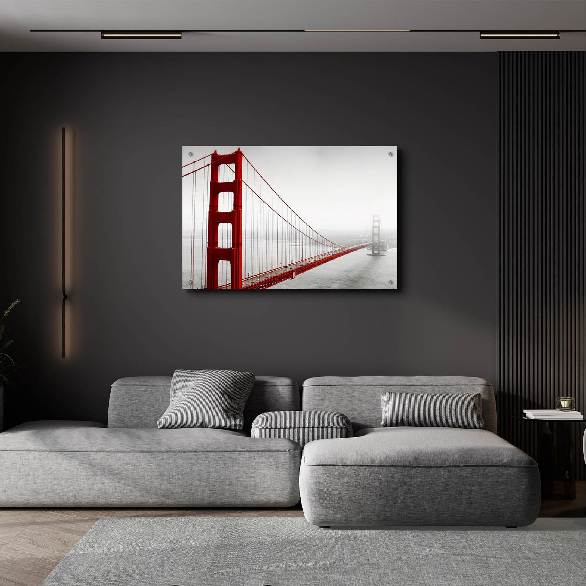 Epic Art 'Golden Gate Bridge In Fog' by Photoinc Studio, Acrylic Glass Wall Art,36x24