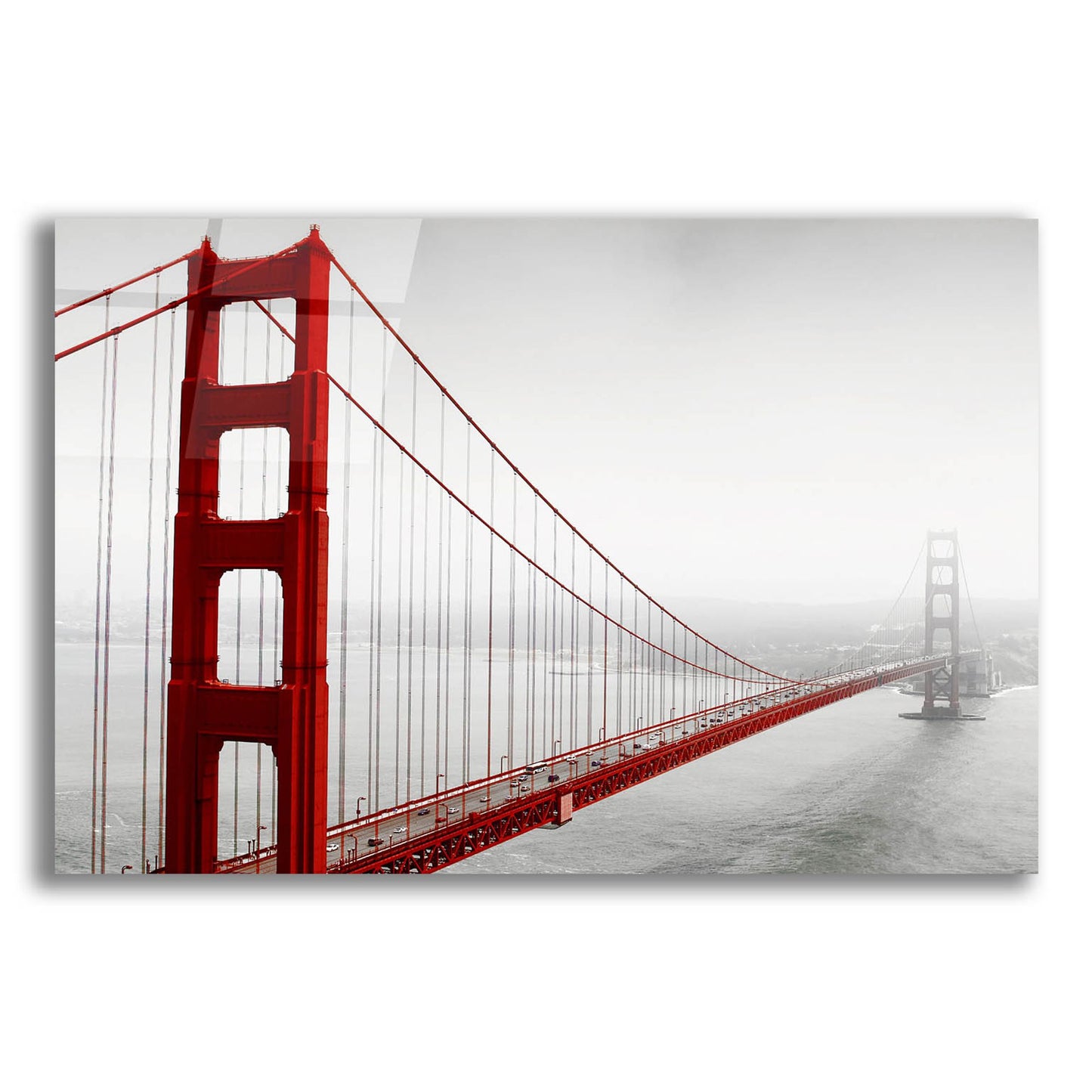 Epic Art 'Golden Gate Bridge In Fog' by Photoinc Studio, Acrylic Glass Wall Art