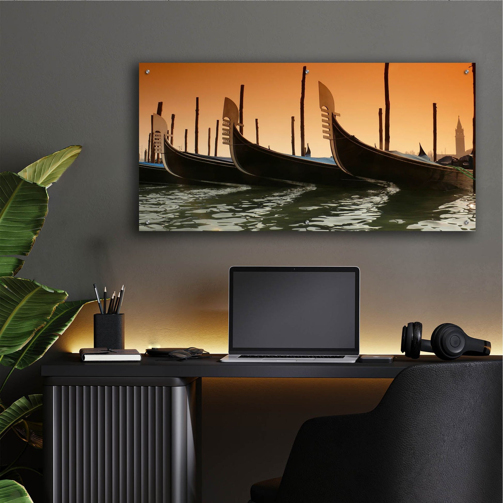 Epic Art 'Gondola' by Photoinc Studio, Acrylic Glass Wall Art,48x24