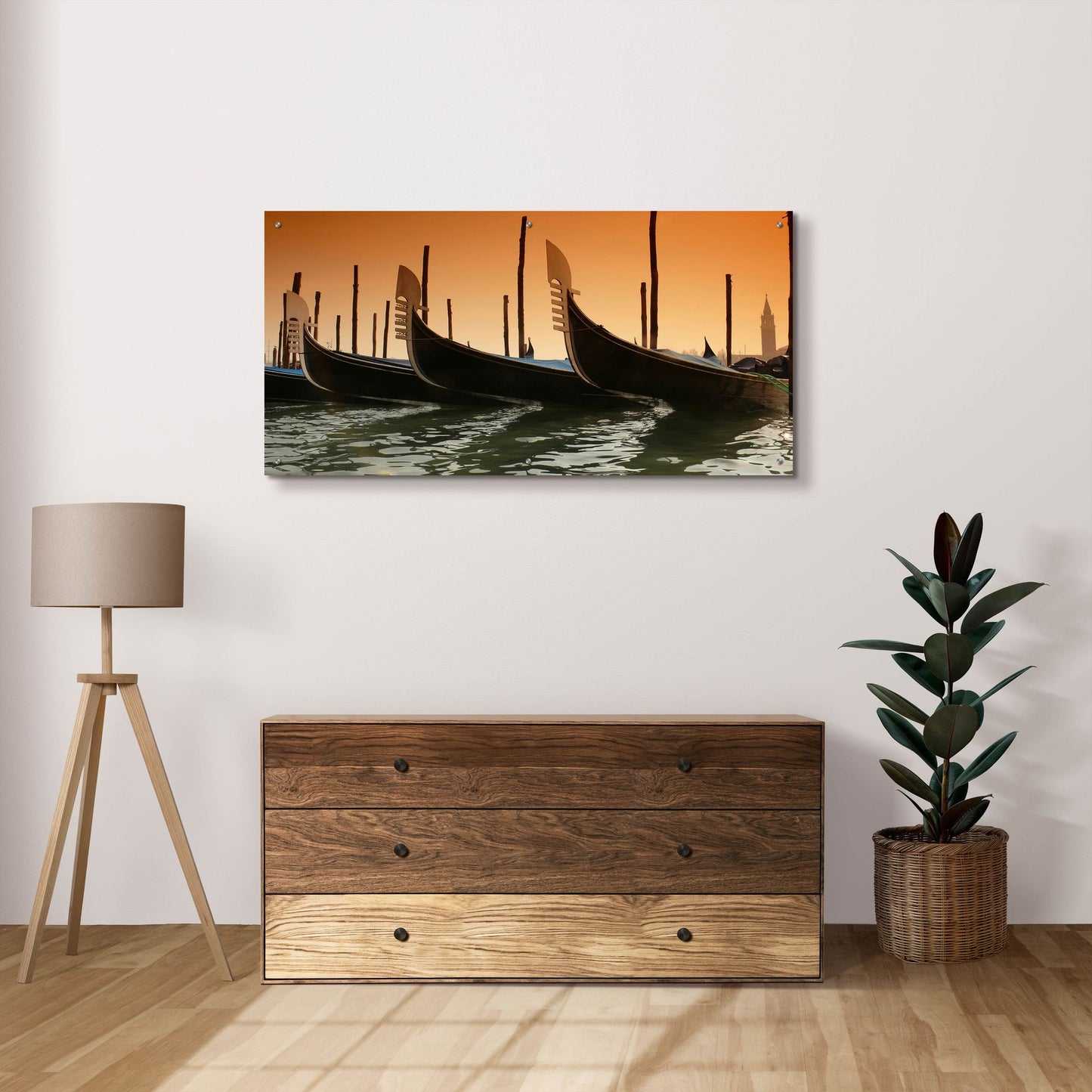 Epic Art 'Gondola' by Photoinc Studio, Acrylic Glass Wall Art,48x24