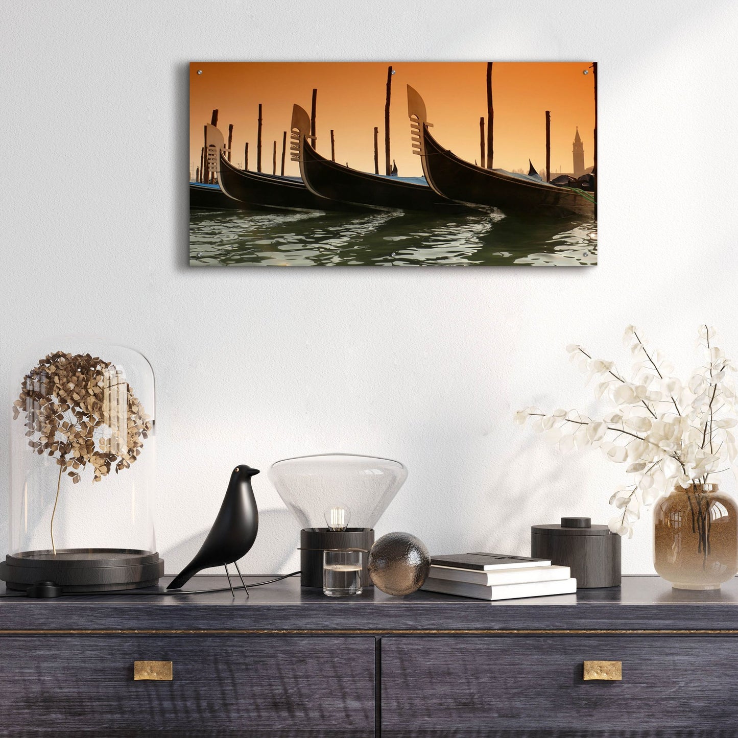 Epic Art 'Gondola' by Photoinc Studio, Acrylic Glass Wall Art,48x24