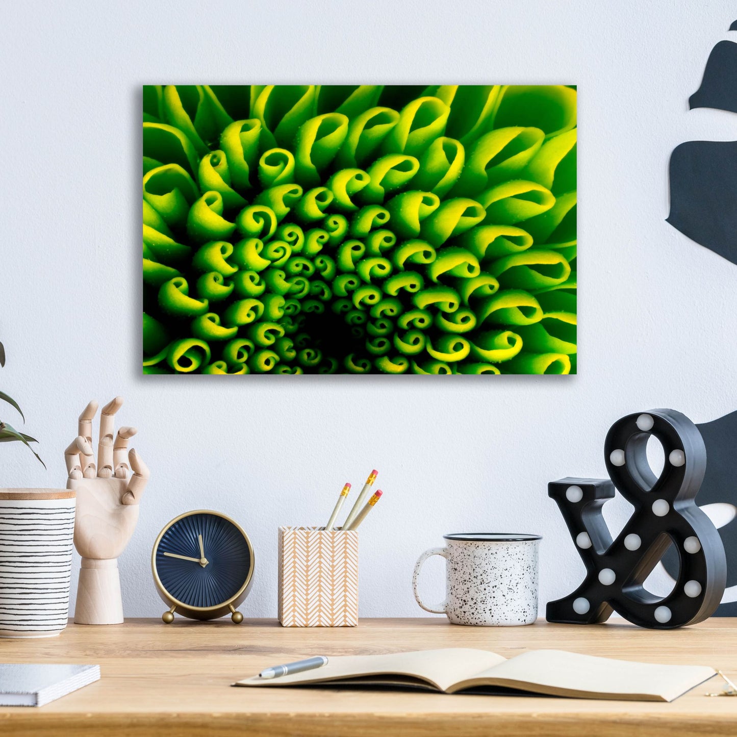 Epic Art 'Green Design 1' by Photoinc Studio, Acrylic Glass Wall Art,16x12