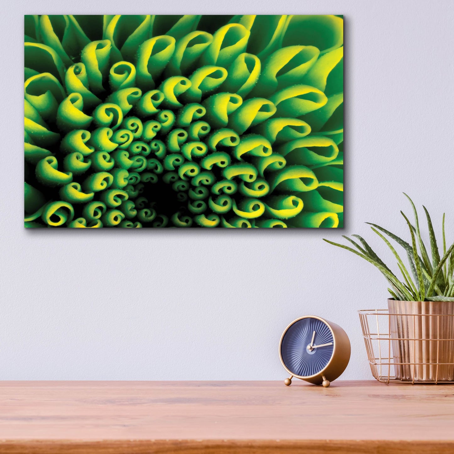 Epic Art 'Green Design 1' by Photoinc Studio, Acrylic Glass Wall Art,16x12