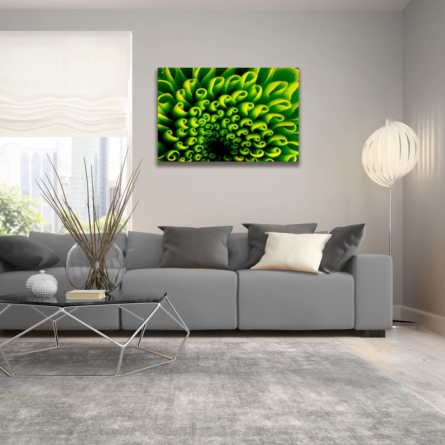 Epic Art 'Green Design 1' by Photoinc Studio, Acrylic Glass Wall Art,36x24