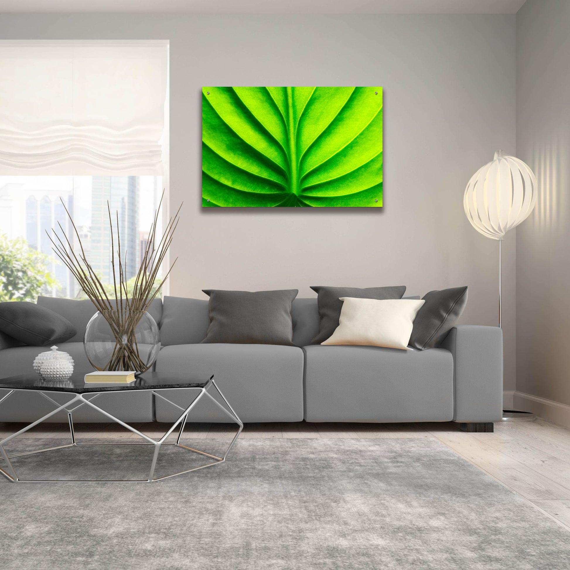 Epic Art 'Green Design 2' by Photoinc Studio, Acrylic Glass Wall Art,36x24