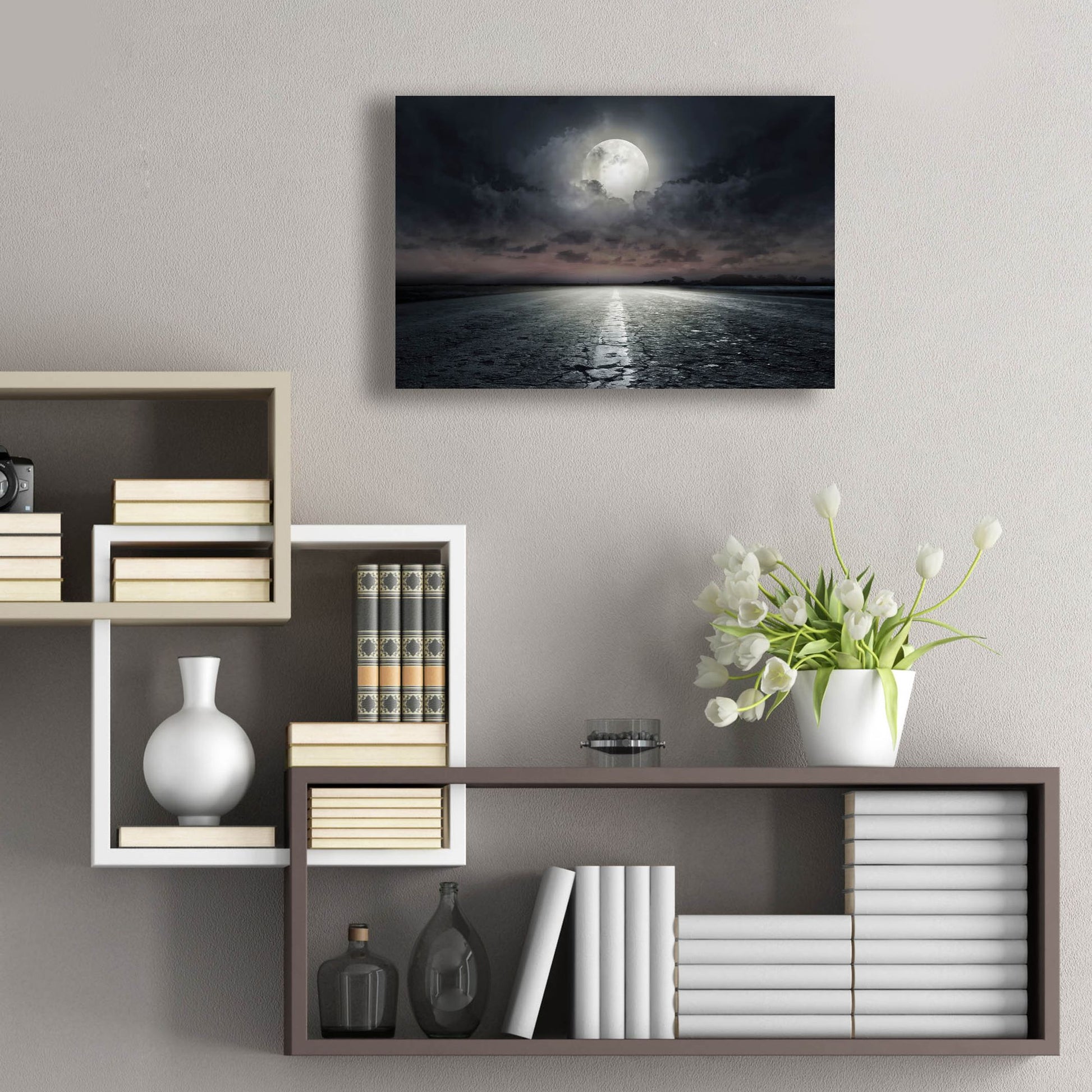 Epic Art 'Moon' by Photoinc Studio, Acrylic Glass Wall Art,24x16