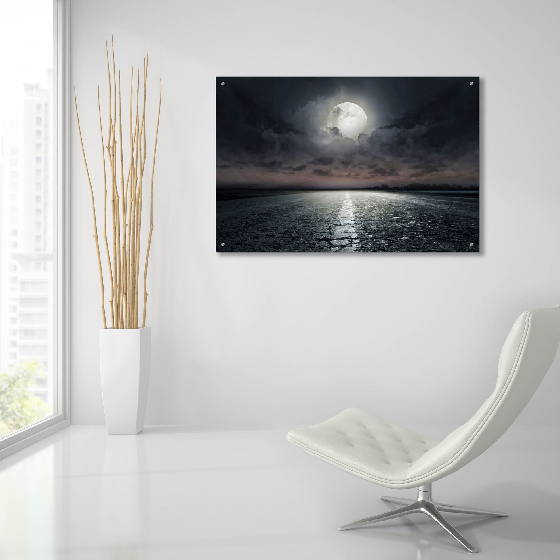 Epic Art 'Moon' by Photoinc Studio, Acrylic Glass Wall Art,36x24