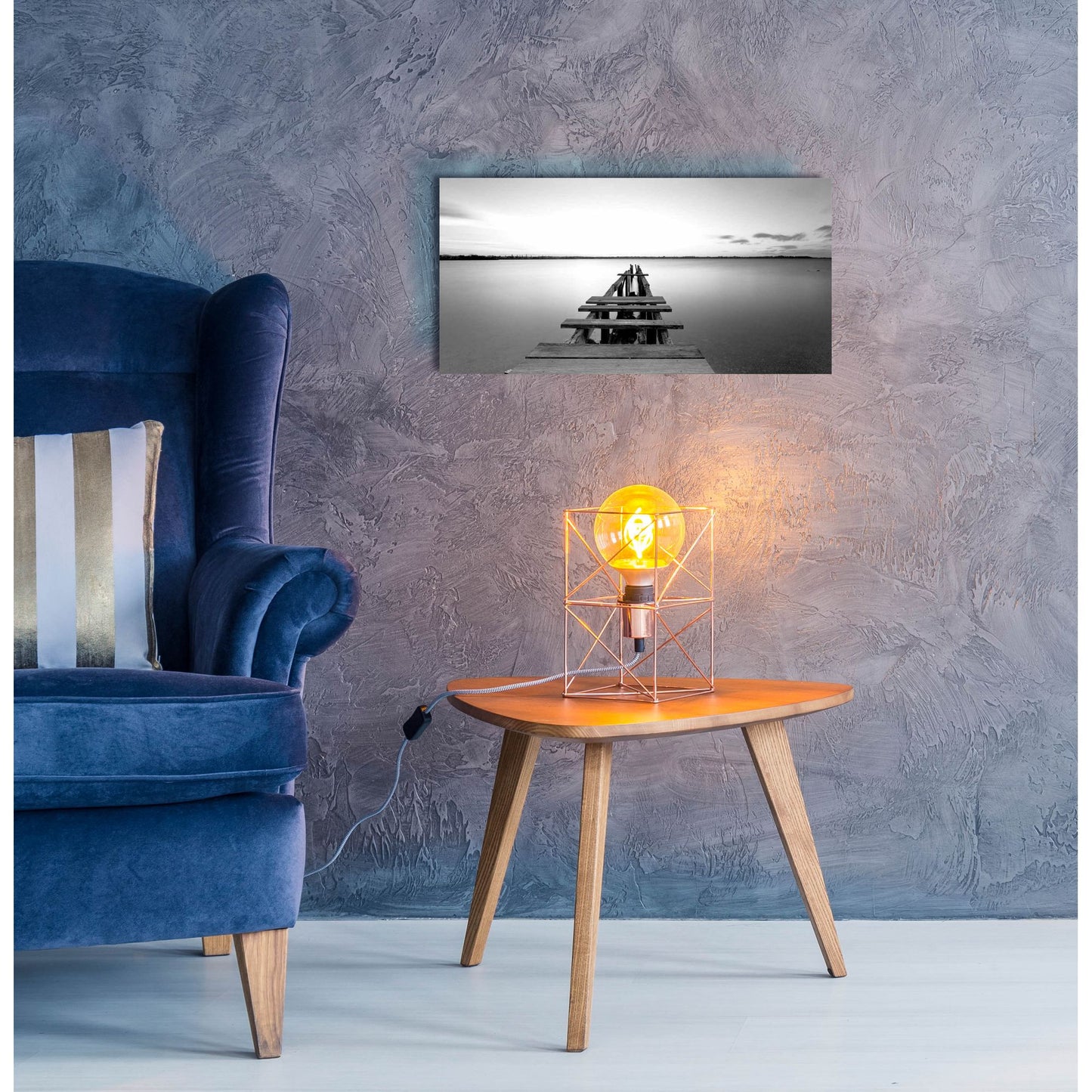 Epic Art 'Old Pier 2' by Photoinc Studio, Acrylic Glass Wall Art,24x12