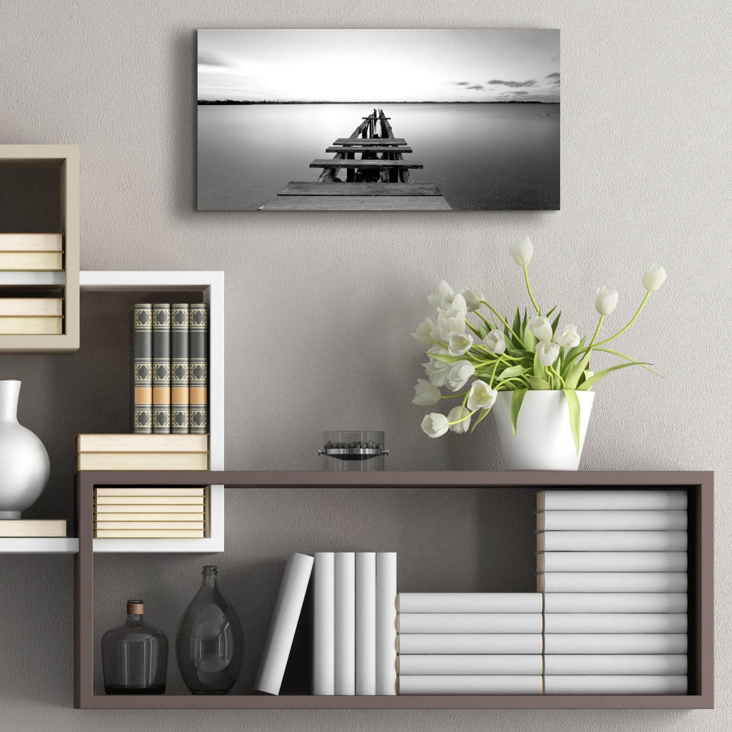 Epic Art 'Old Pier 2' by Photoinc Studio, Acrylic Glass Wall Art,24x12