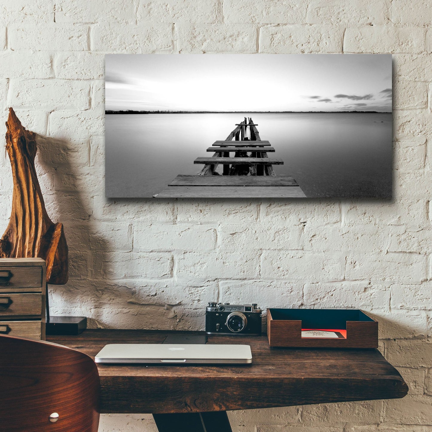 Epic Art 'Old Pier 2' by Photoinc Studio, Acrylic Glass Wall Art,24x12