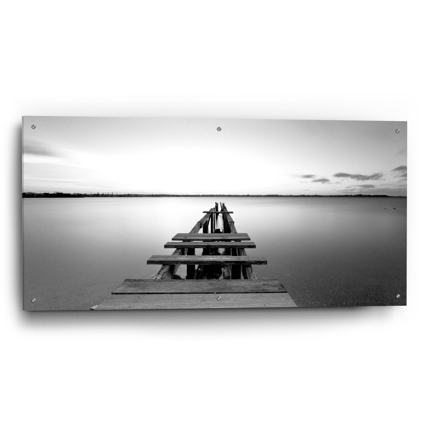 Epic Art 'Old Pier 2' by Photoinc Studio, Acrylic Glass Wall Art,48x24