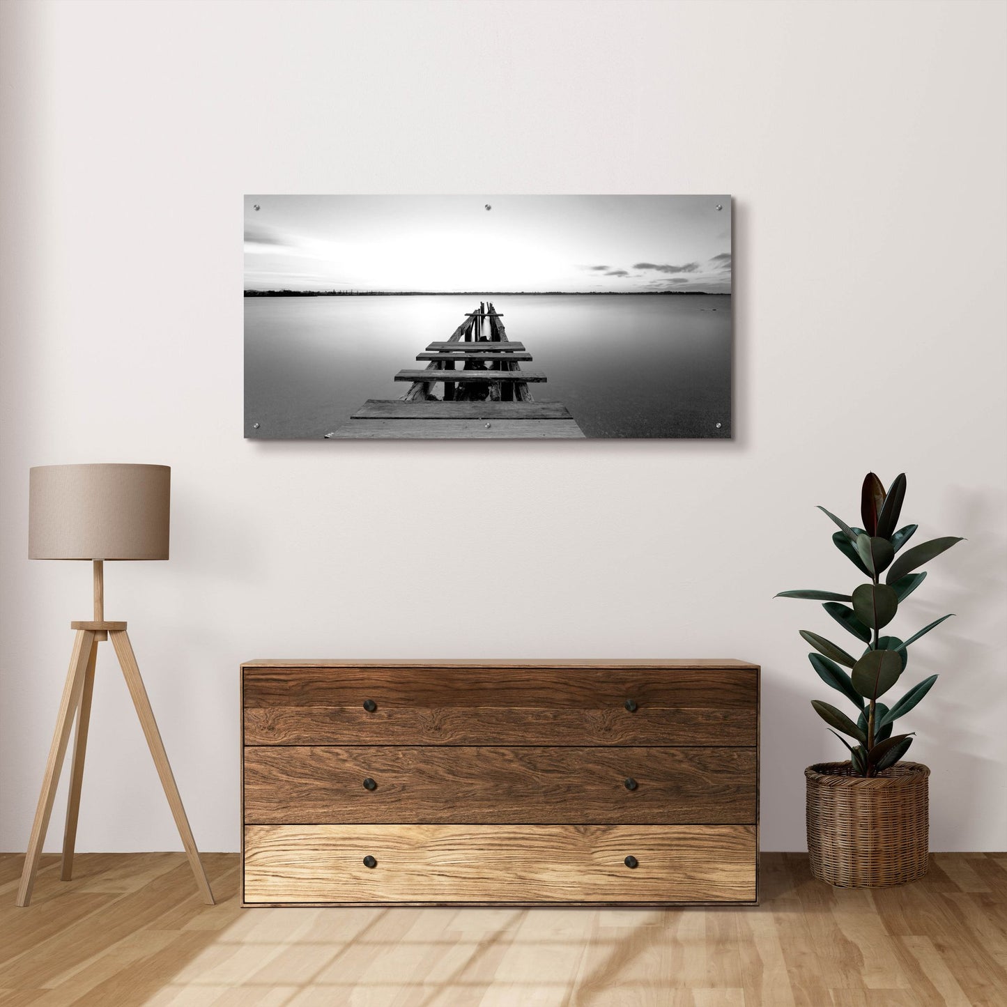 Epic Art 'Old Pier 2' by Photoinc Studio, Acrylic Glass Wall Art,48x24