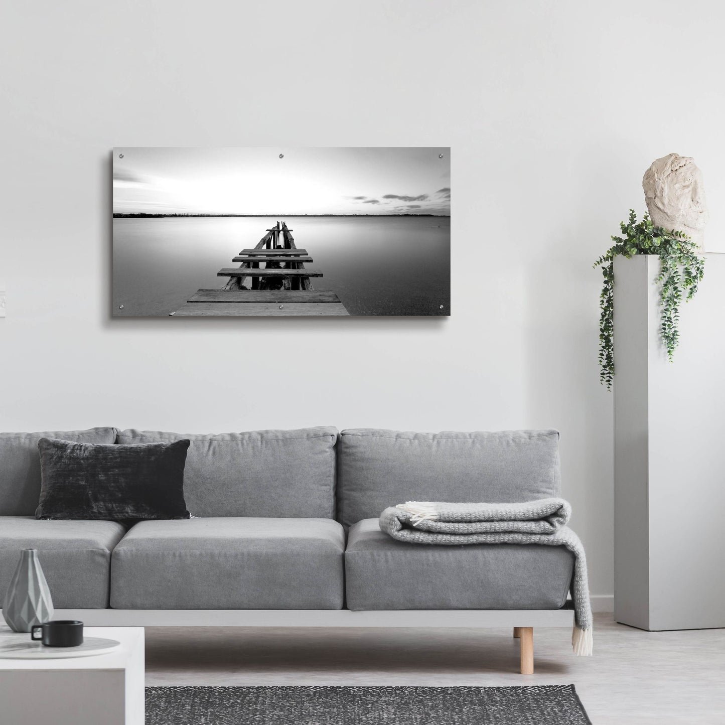 Epic Art 'Old Pier 2' by Photoinc Studio, Acrylic Glass Wall Art,48x24
