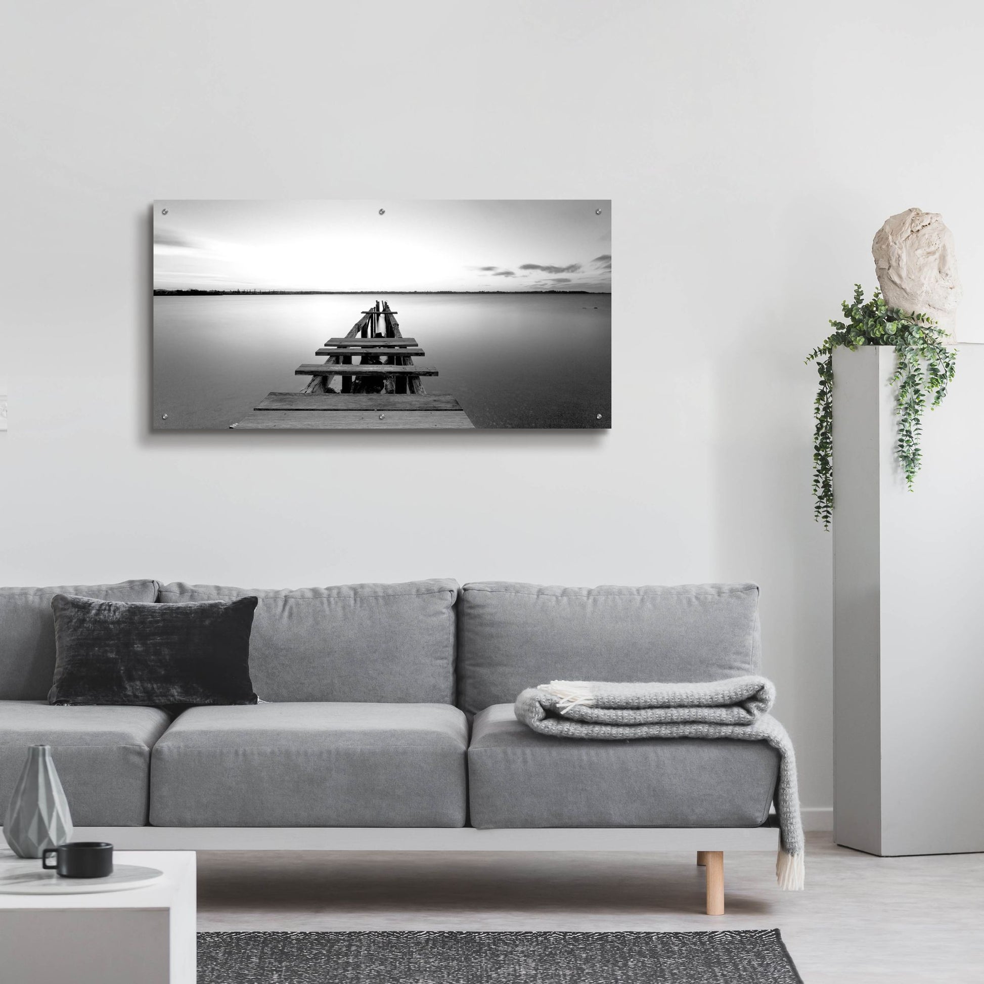 Epic Art 'Old Pier 2' by Photoinc Studio, Acrylic Glass Wall Art,48x24