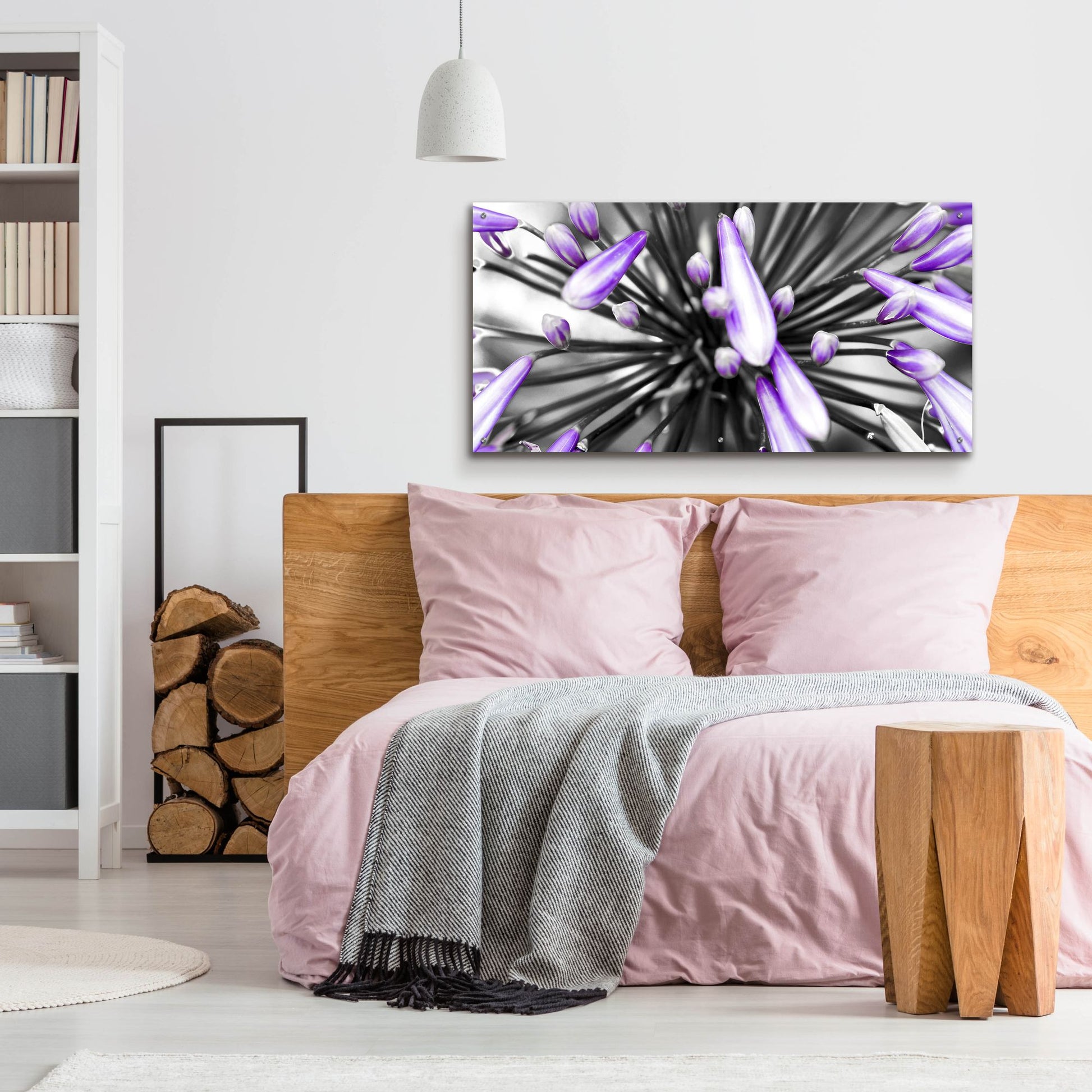 Epic Art 'Purple Flower' by Photoinc Studio, Acrylic Glass Wall Art,48x24