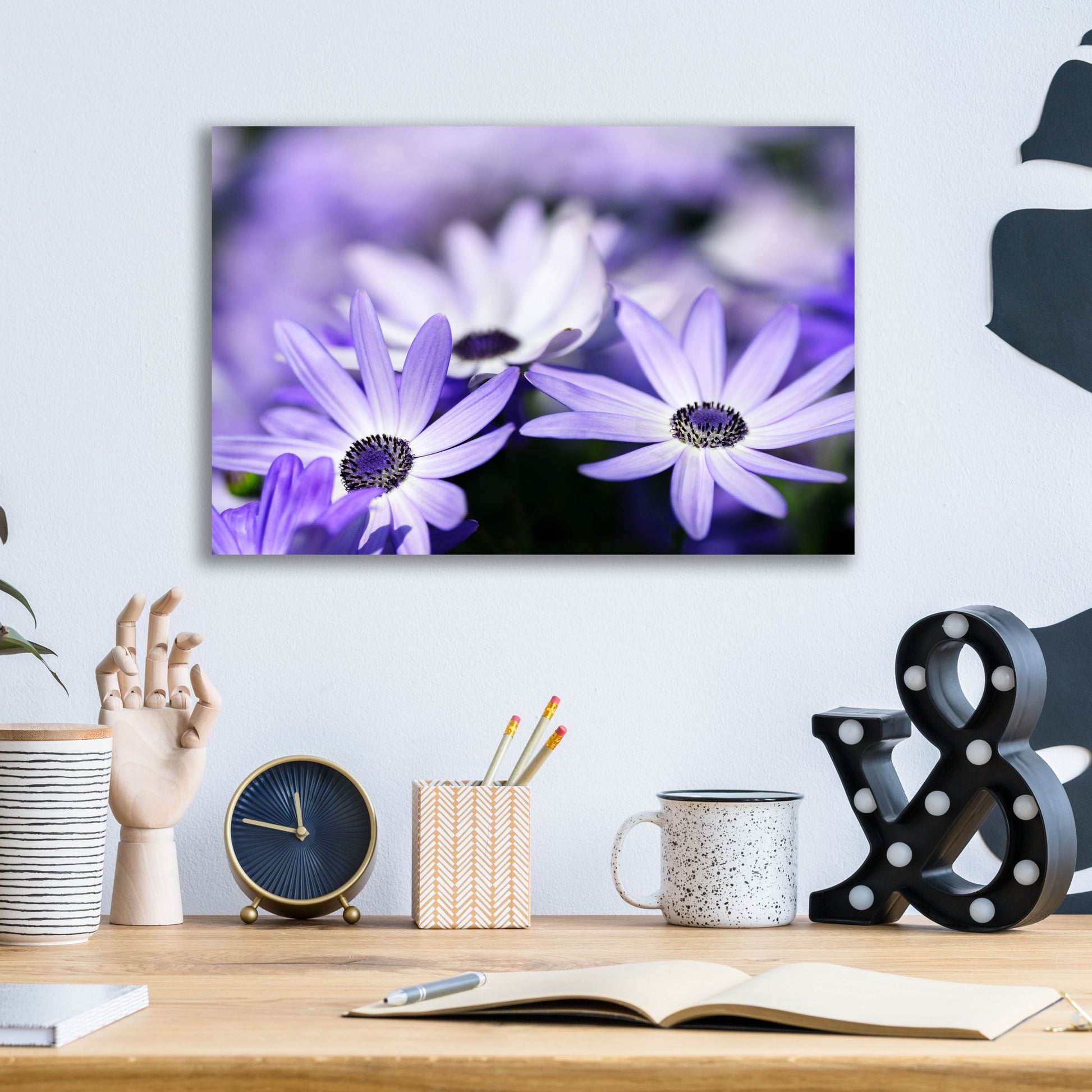 Epic Art 'Purple Flowers 3' by Photoinc Studio, Acrylic Glass Wall Art,16x12