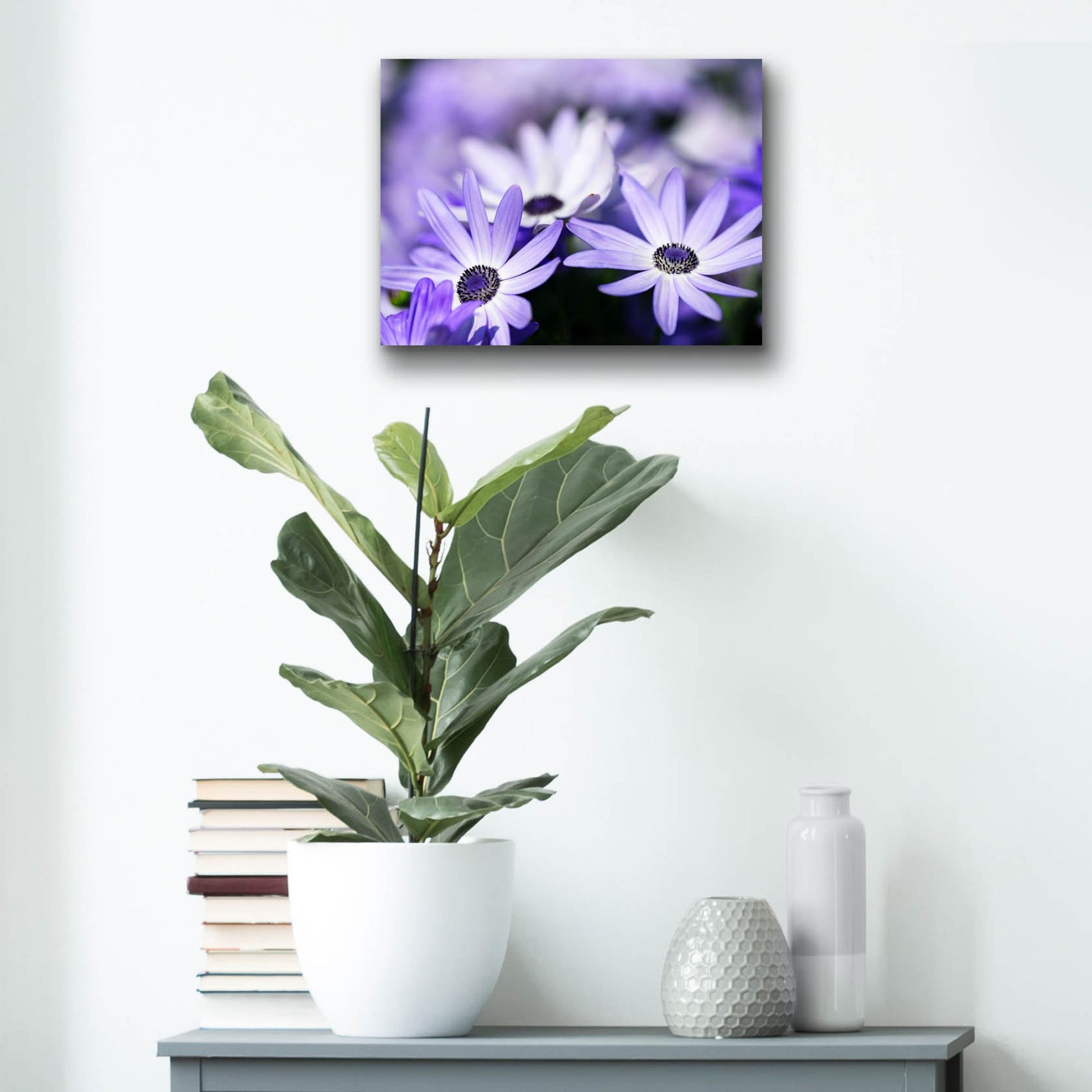 Epic Art 'Purple Flowers 3' by Photoinc Studio, Acrylic Glass Wall Art,16x12