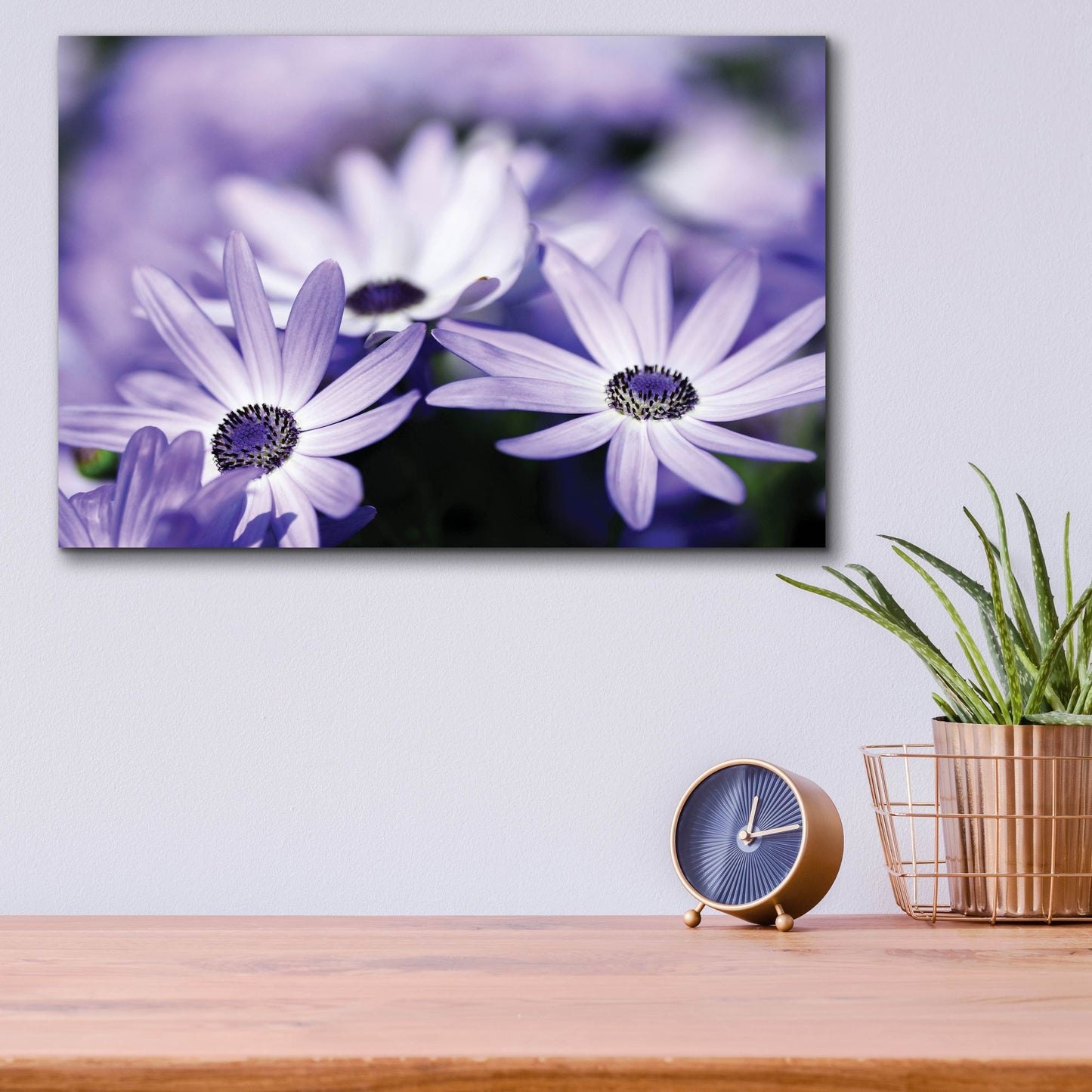 Epic Art 'Purple Flowers 3' by Photoinc Studio, Acrylic Glass Wall Art,16x12