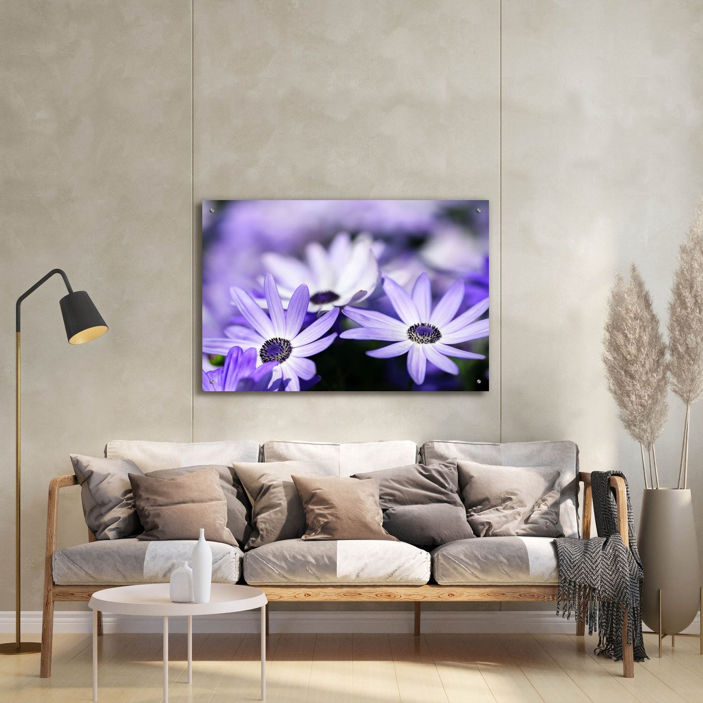 Epic Art 'Purple Flowers 3' by Photoinc Studio, Acrylic Glass Wall Art,36x24