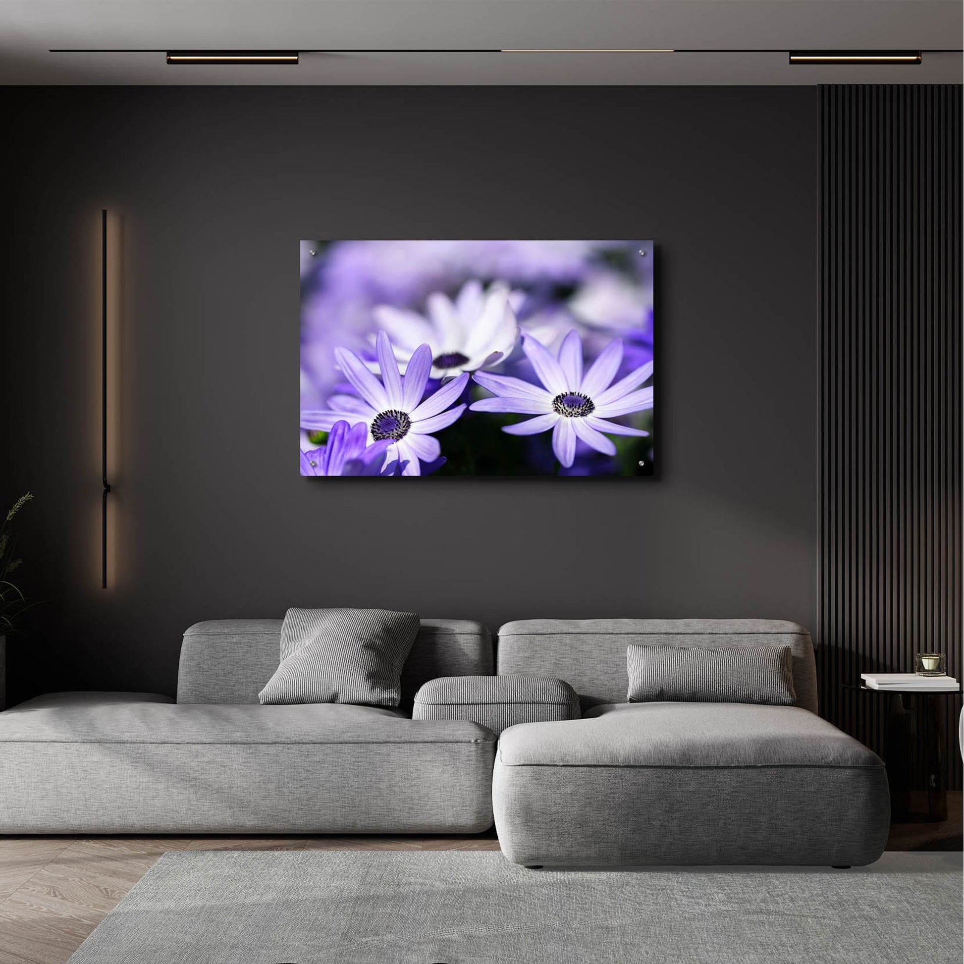 Epic Art 'Purple Flowers 3' by Photoinc Studio, Acrylic Glass Wall Art,36x24