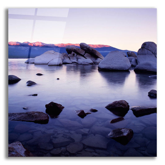 Epic Art 'Purple Rocks' by Photoinc Studio, Acrylic Glass Wall Art