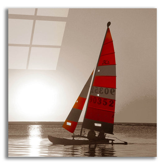 Epic Art 'Sailboat Sunset' by Photoinc Studio, Acrylic Glass Wall Art