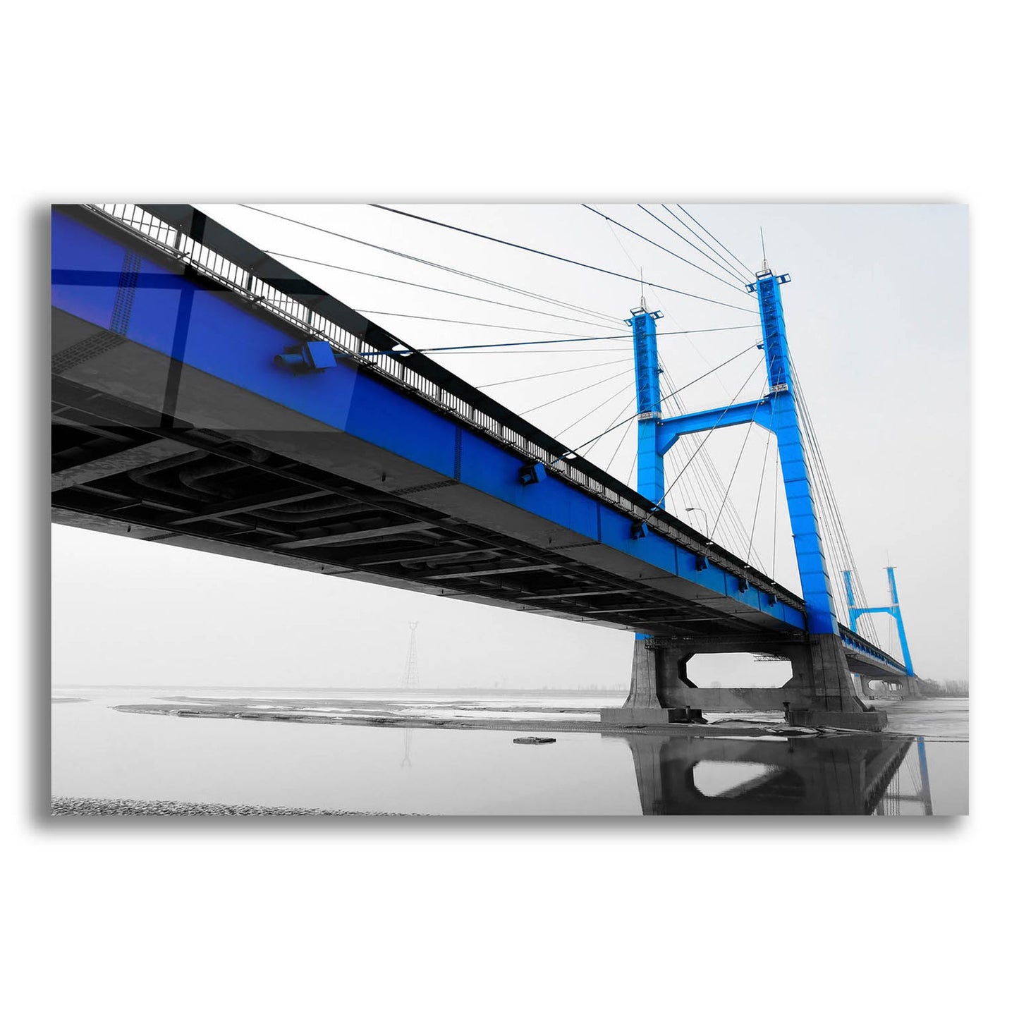 Epic Art 'Suspension Bridge In Blue' by Photoinc Studio, Acrylic Glass Wall Art