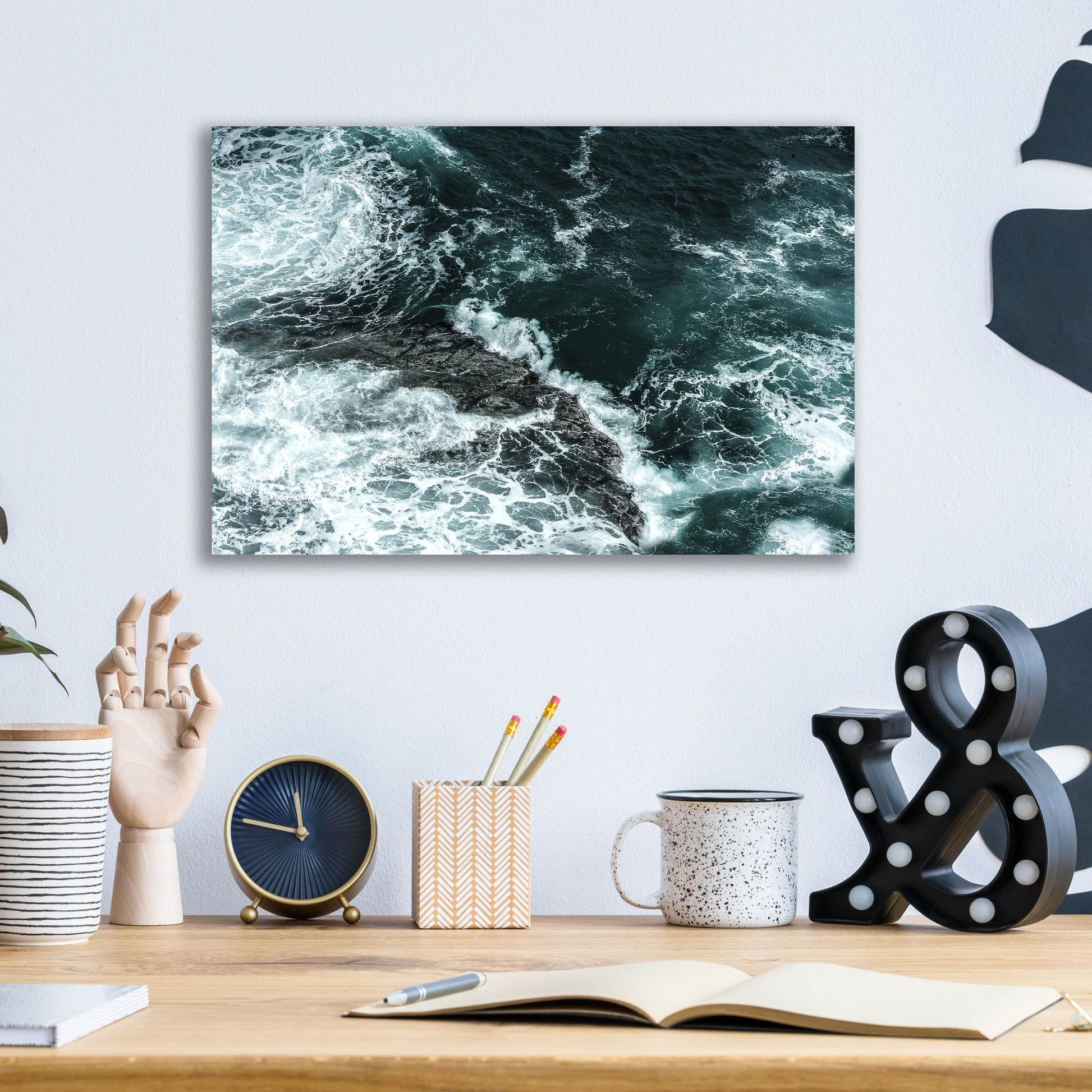 Epic Art 'Waves Ii' by Photoinc Studio, Acrylic Glass Wall Art,16x12