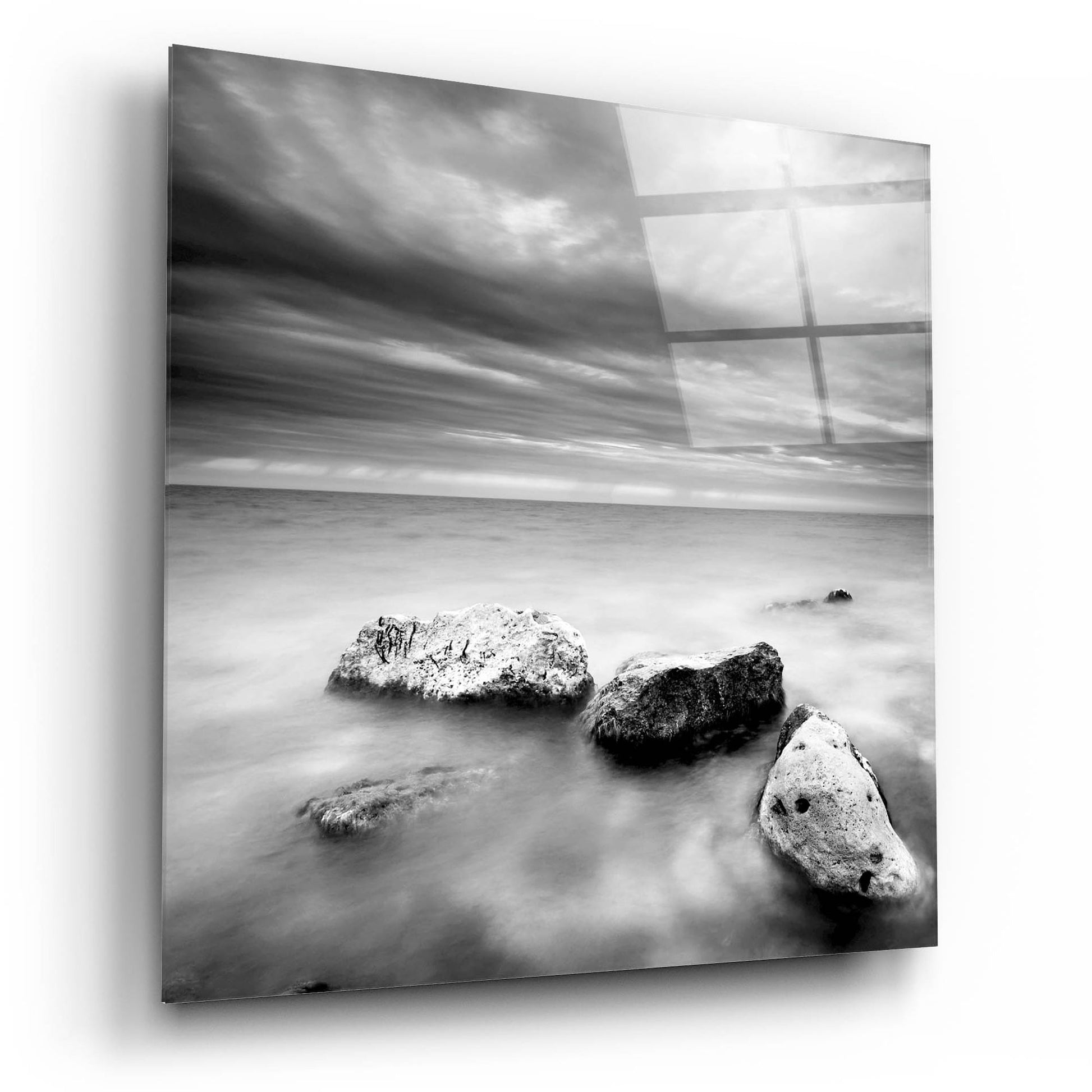 Epic Art 'Waves On Rocks 2' by Photoinc Studio, Acrylic Glass Wall Art,12x12