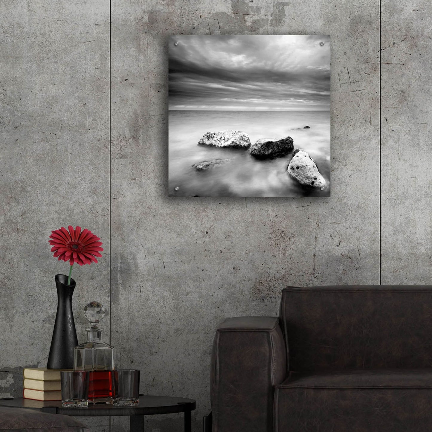 Epic Art 'Waves On Rocks 2' by Photoinc Studio, Acrylic Glass Wall Art,24x24