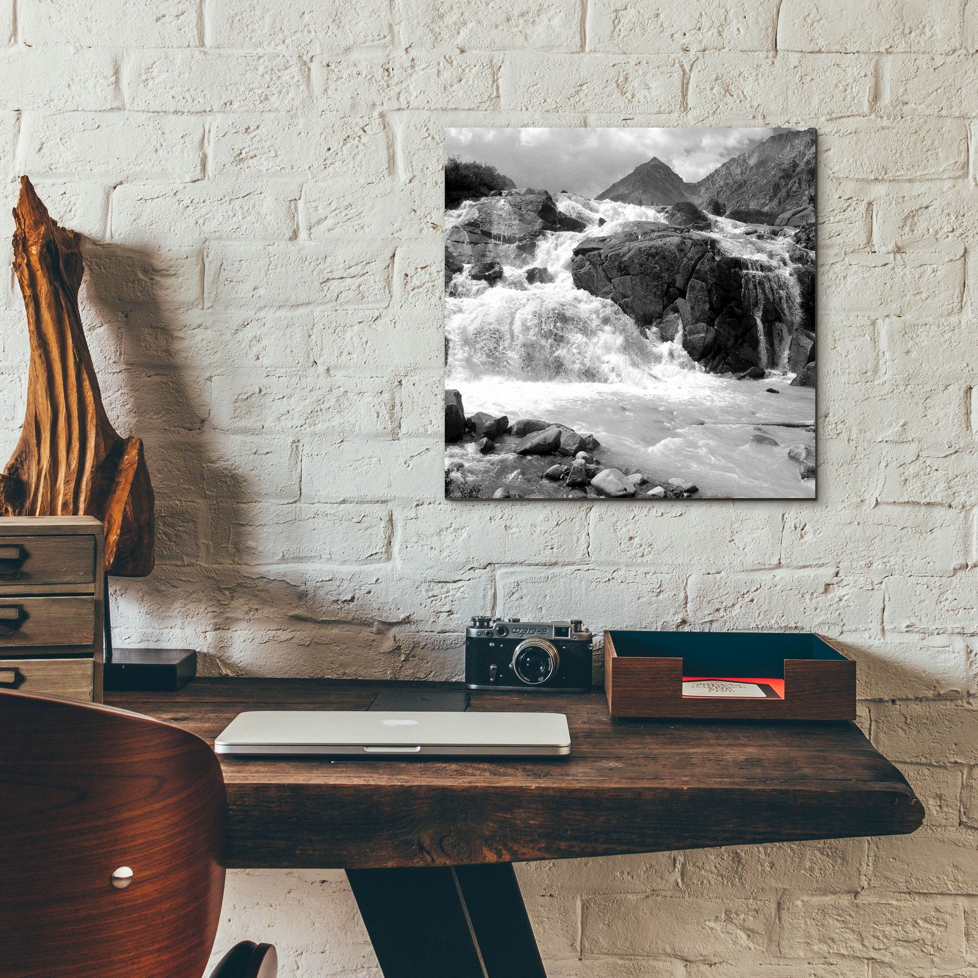 Epic Art 'White Water' by Photoinc Studio, Acrylic Glass Wall Art,12x12