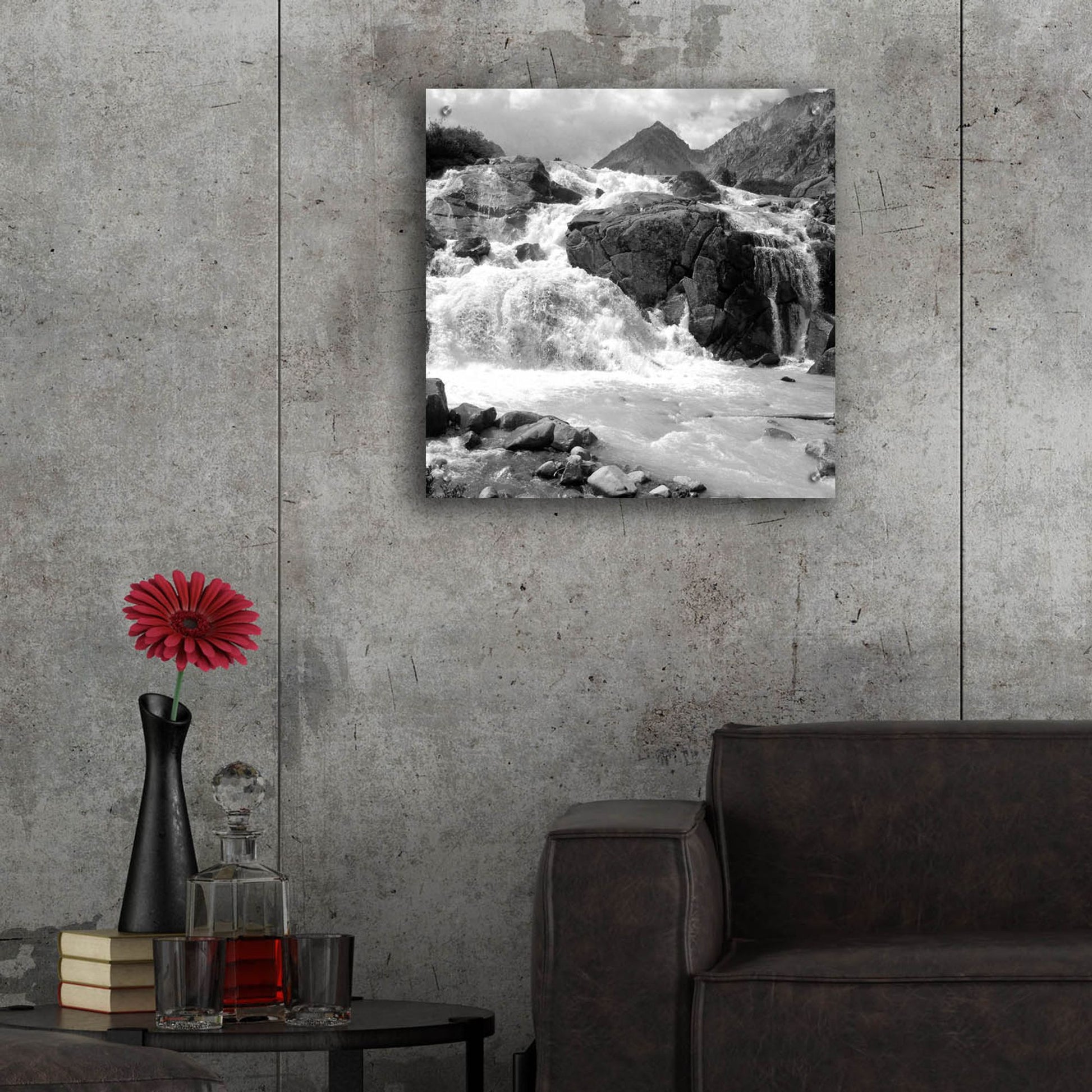 Epic Art 'White Water' by Photoinc Studio, Acrylic Glass Wall Art,24x24