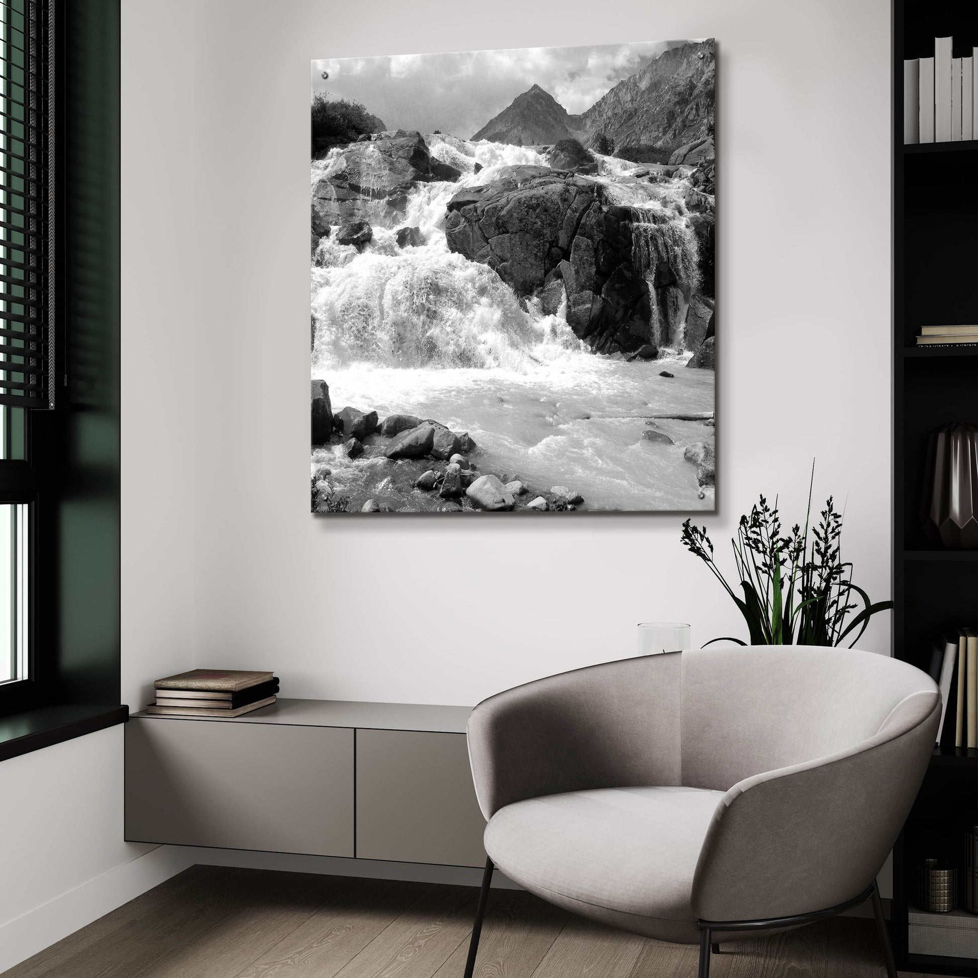 Epic Art 'White Water' by Photoinc Studio, Acrylic Glass Wall Art,36x36