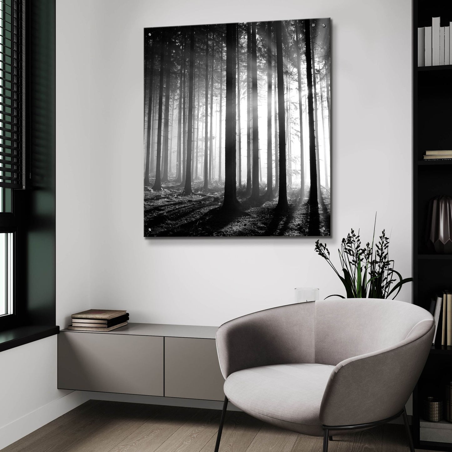 Epic Art 'Wood Light' by Photoinc Studio, Acrylic Glass Wall Art,36x36