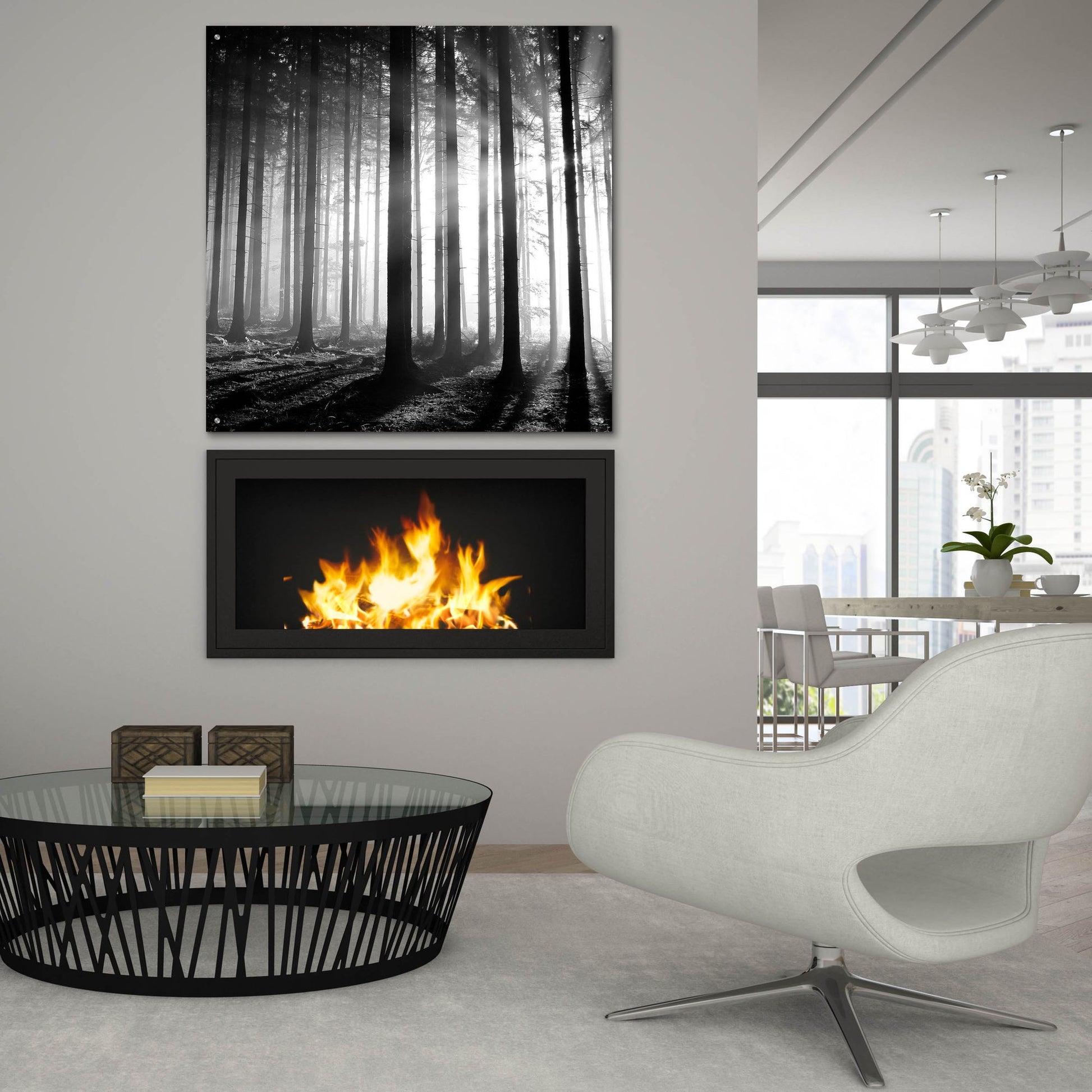 Epic Art 'Wood Light' by Photoinc Studio, Acrylic Glass Wall Art,36x36