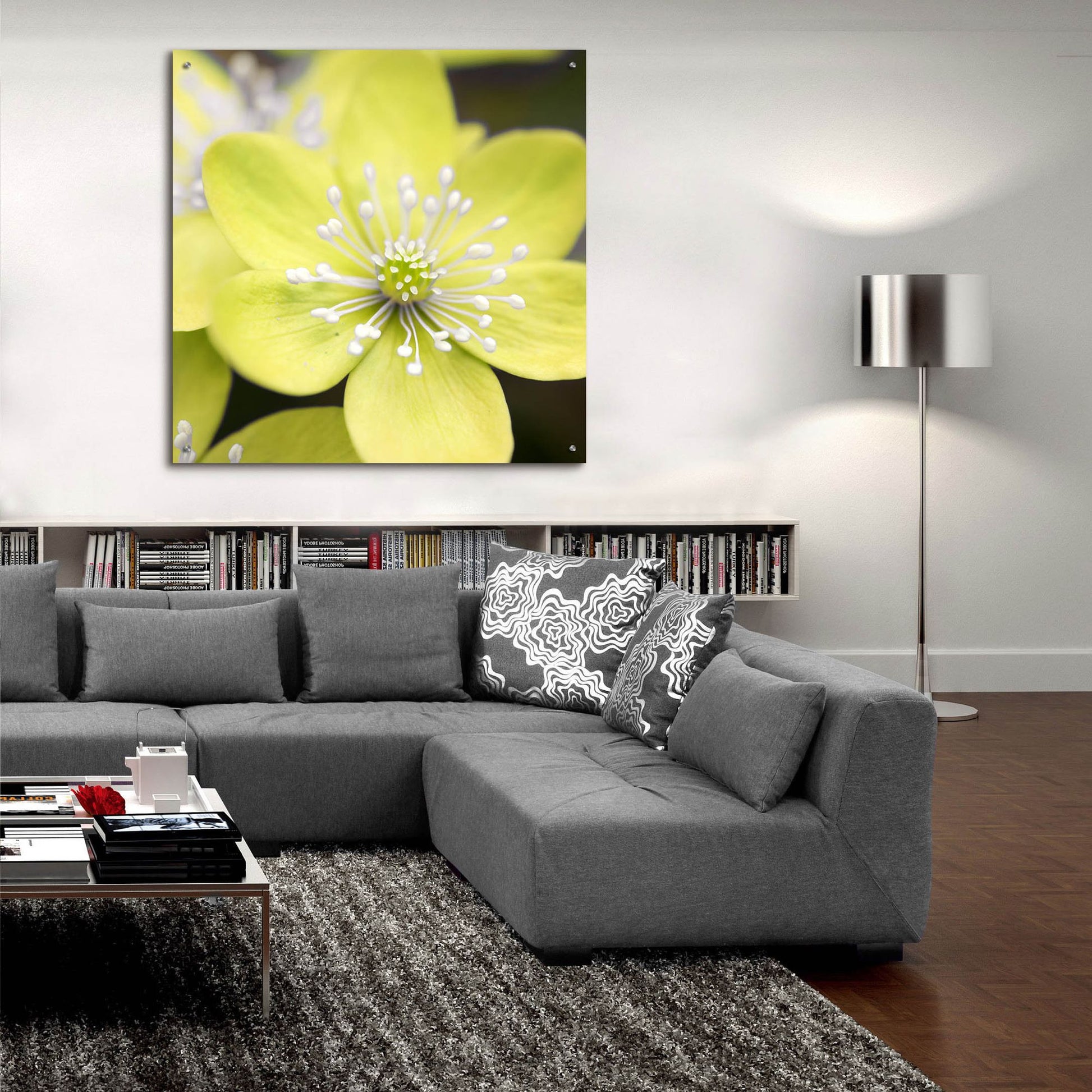 Epic Art 'Yellow Blossom' by Photoinc Studio, Acrylic Glass Wall Art,36x36