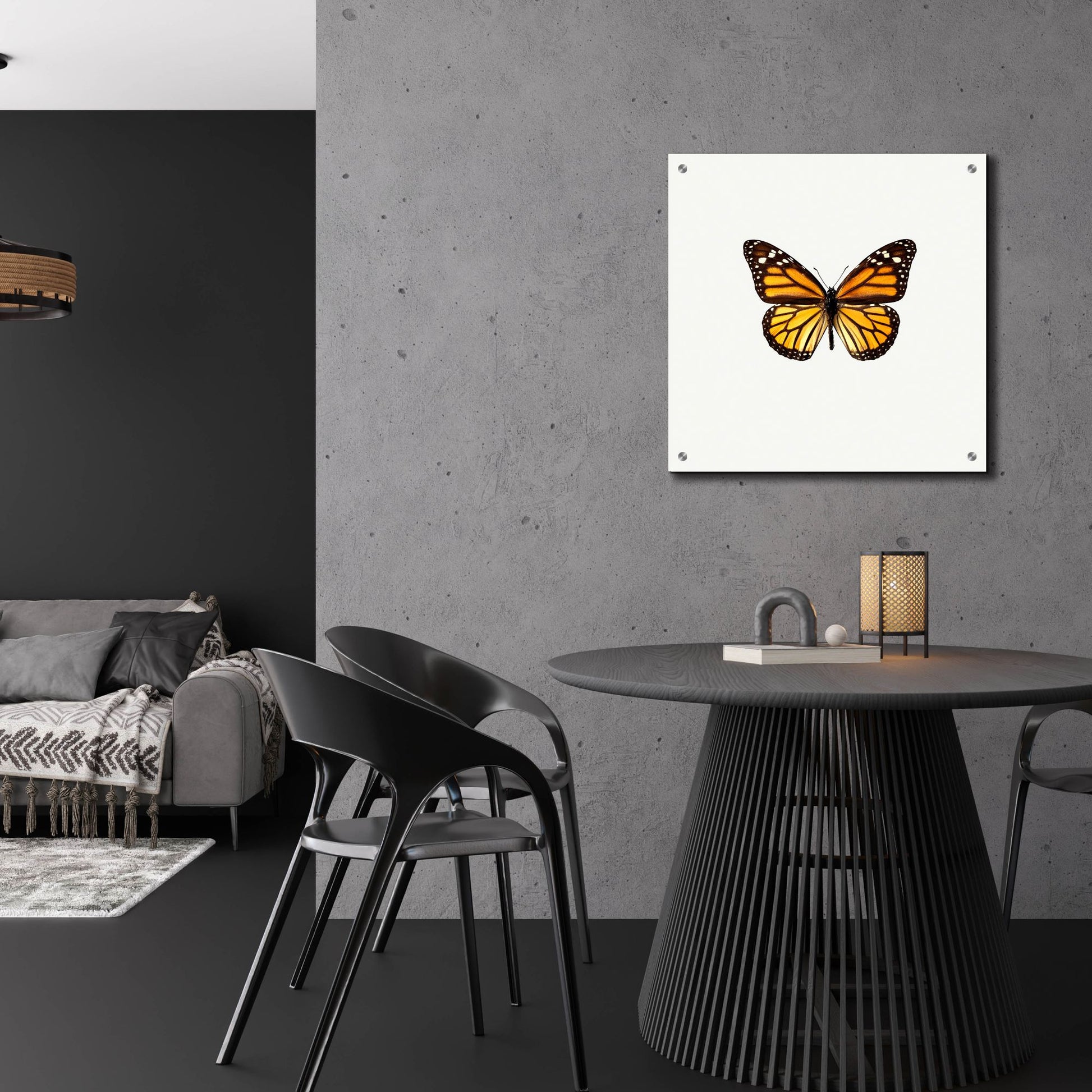 Epic Art 'Yellow Butterfly 1' by Photoinc Studio, Acrylic Glass Wall Art,24x24