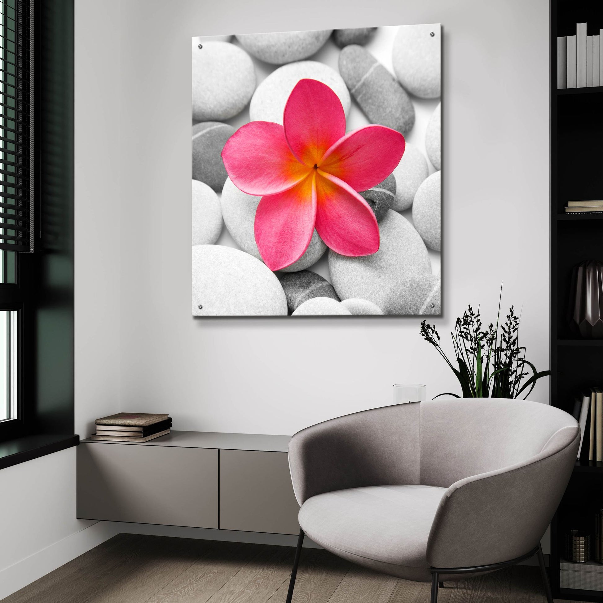 Epic Art 'Zen Flower' by Photoinc Studio, Acrylic Glass Wall Art,36x36